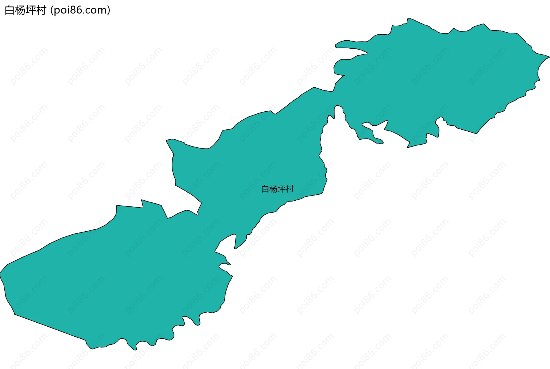 白杨坪村边界地图