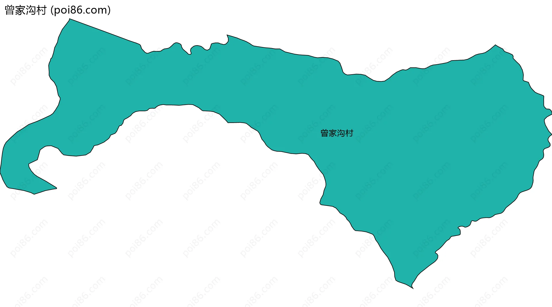 曾家沟村边界地图
