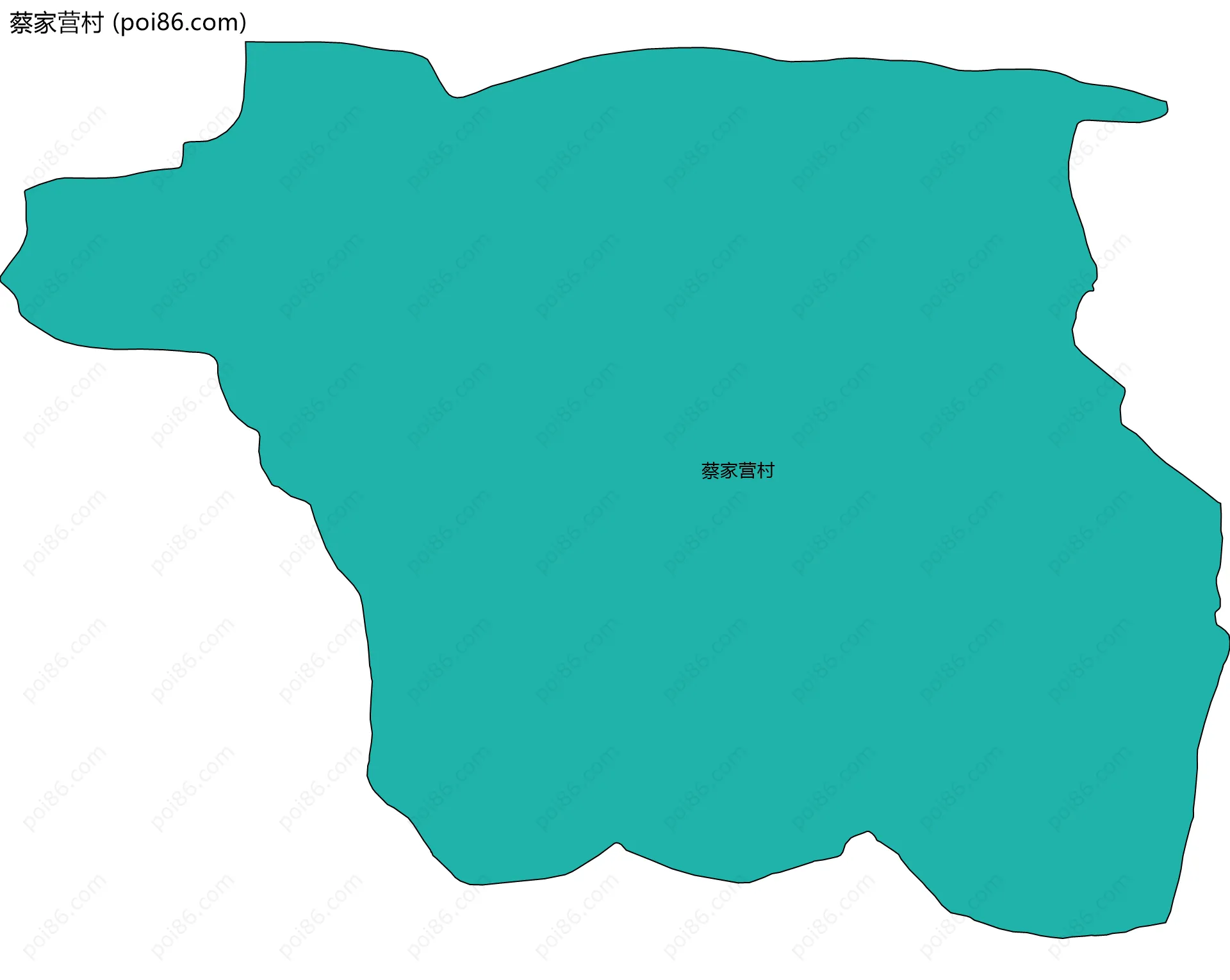 蔡家营村边界地图