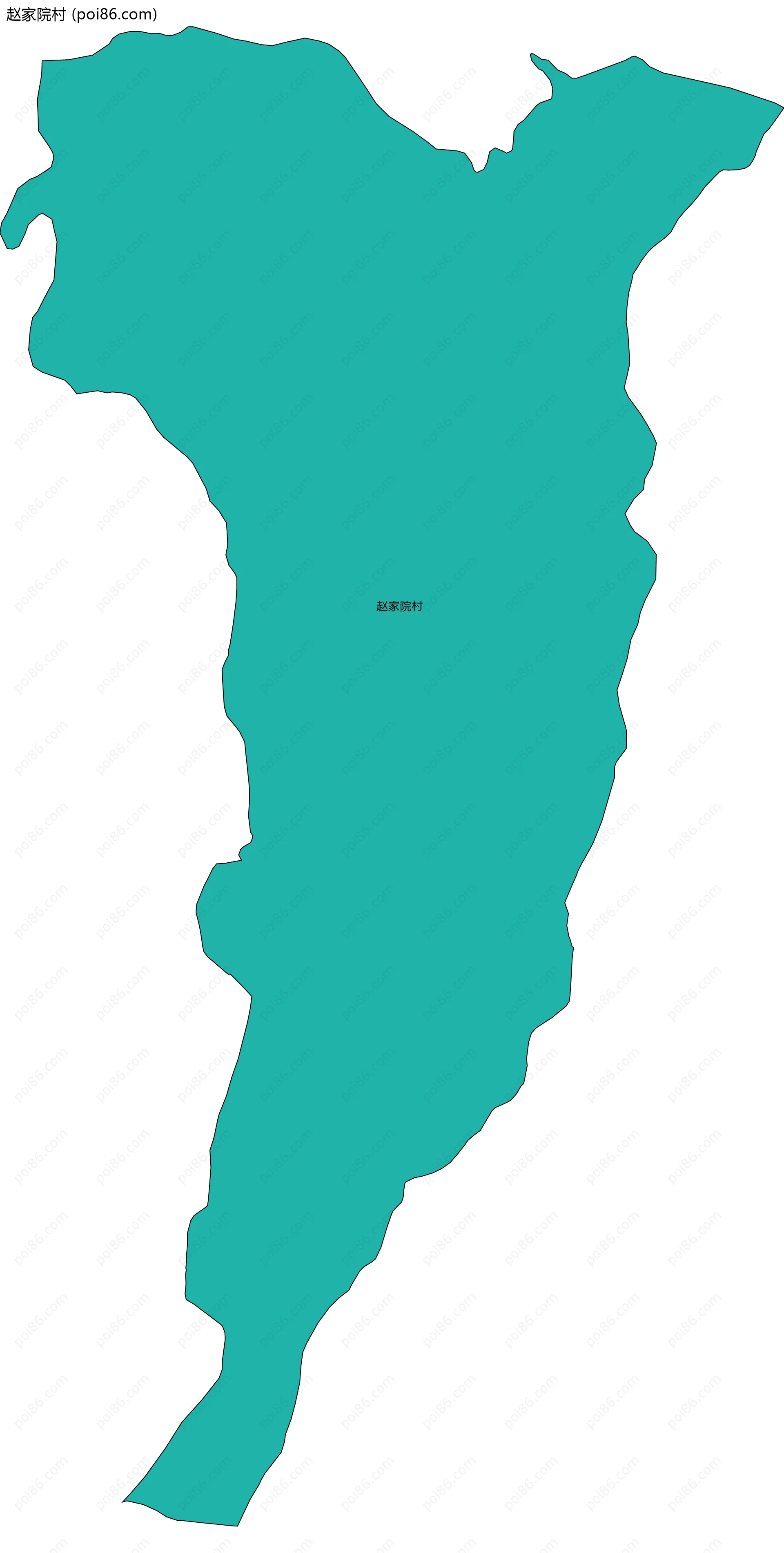 赵家院村边界地图