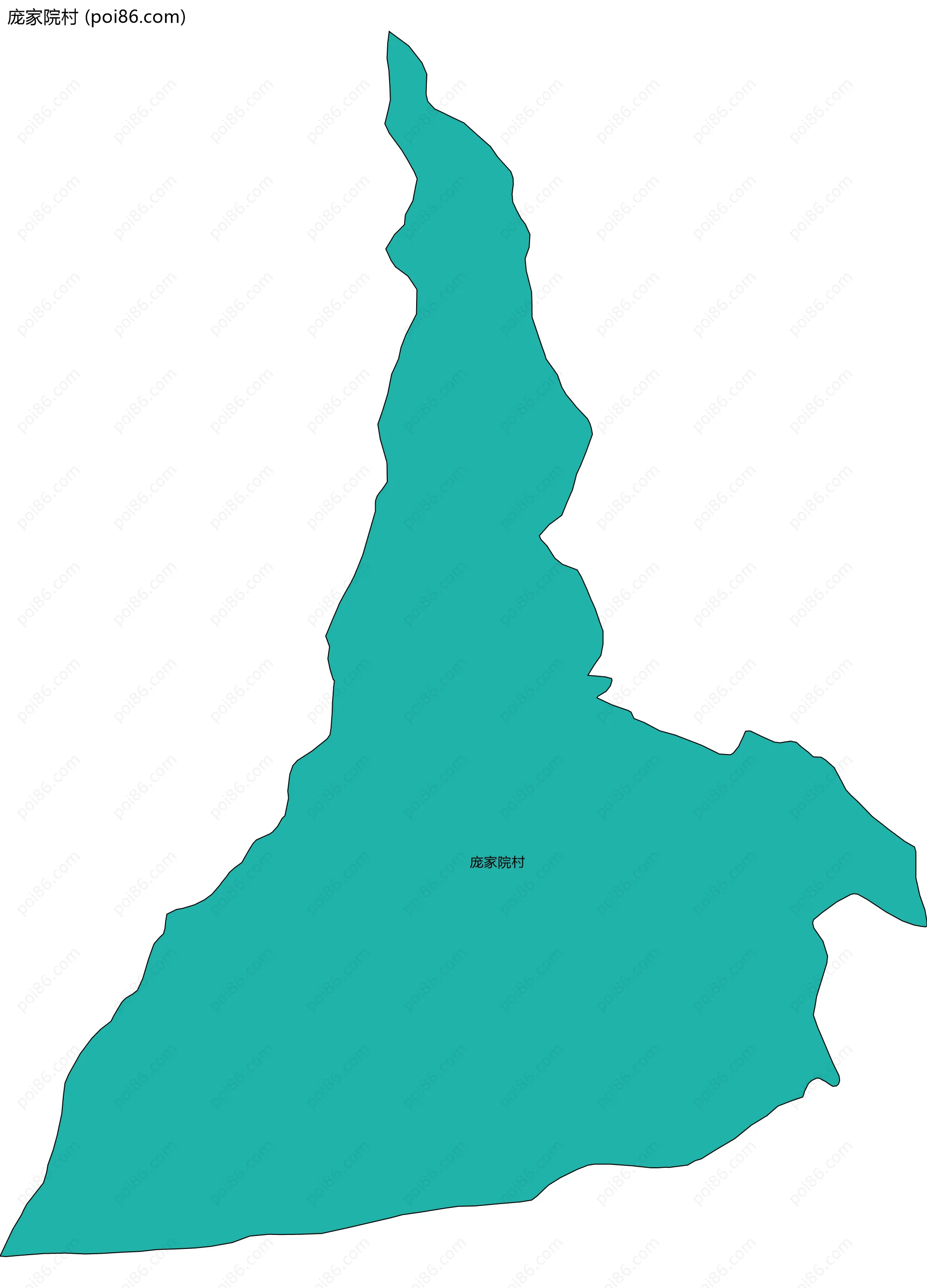 庞家院村边界地图