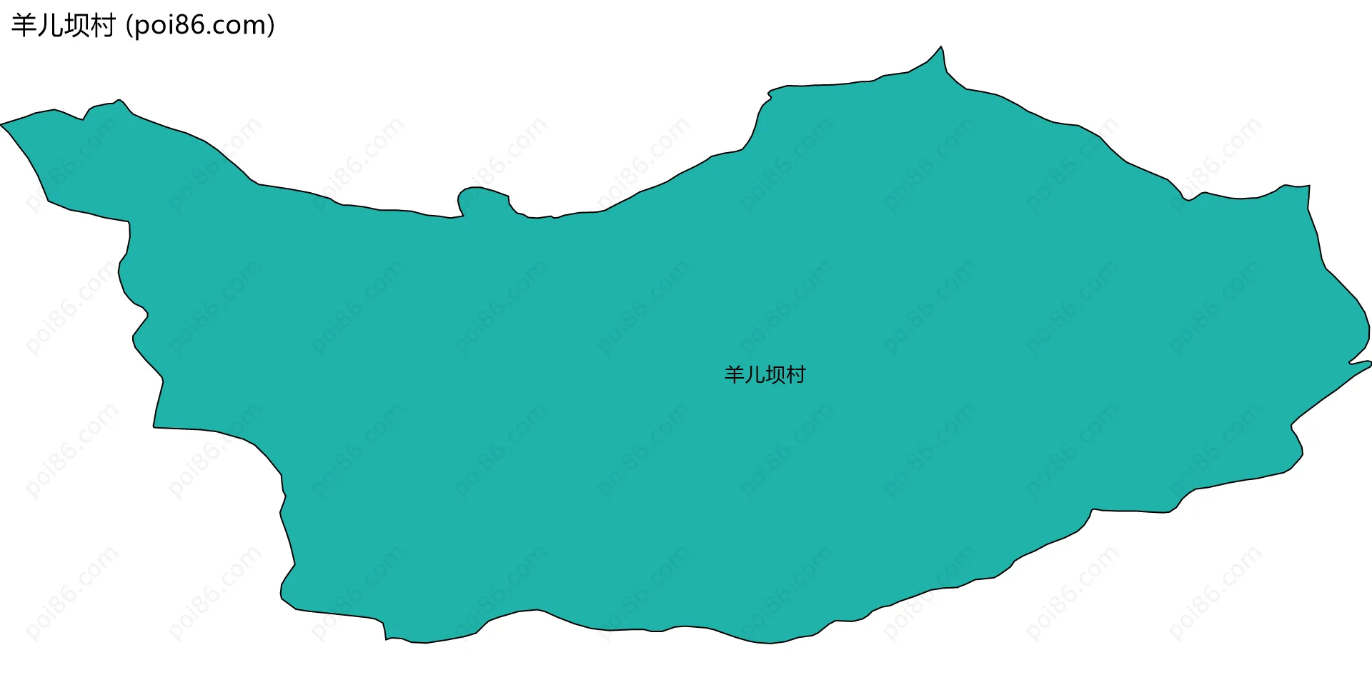 羊儿坝村边界地图
