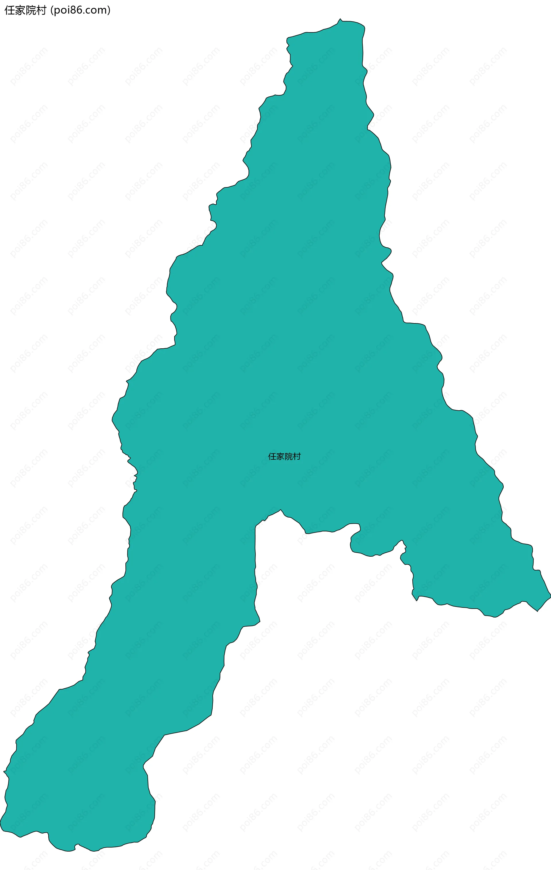 任家院村边界地图