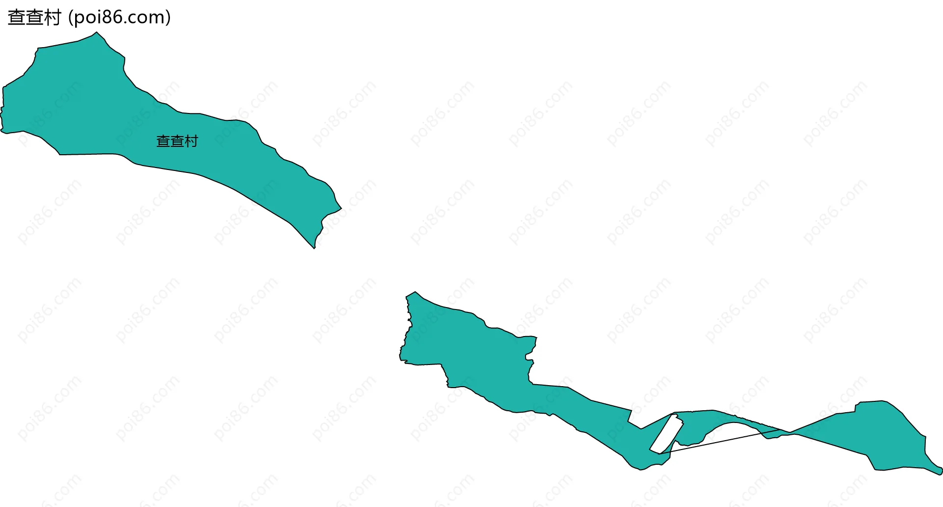 查查村边界地图