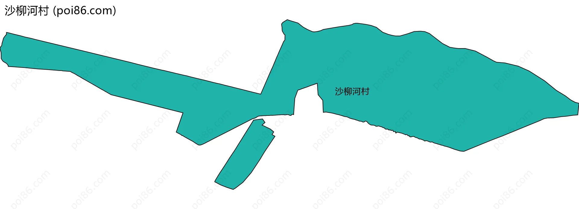 沙柳河村边界地图