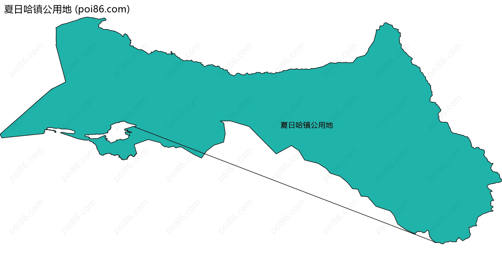 夏日哈镇公用地边界地图