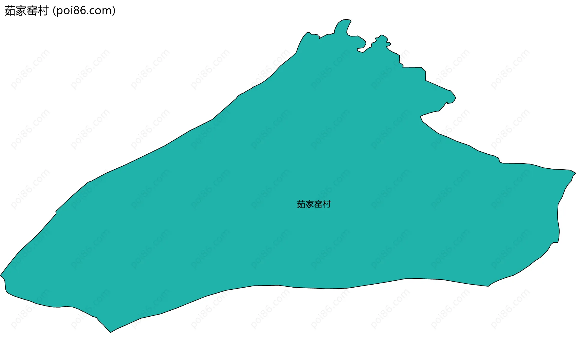 茹家窑村边界地图