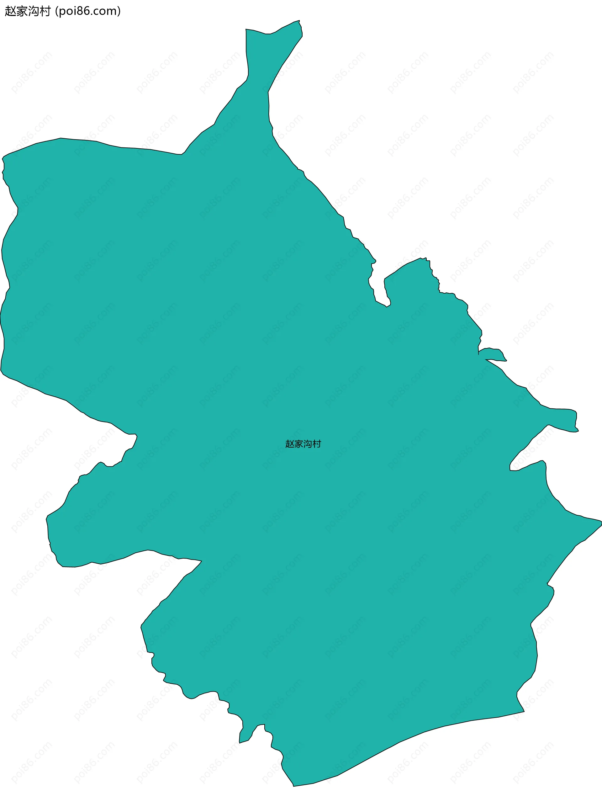 赵家沟村边界地图