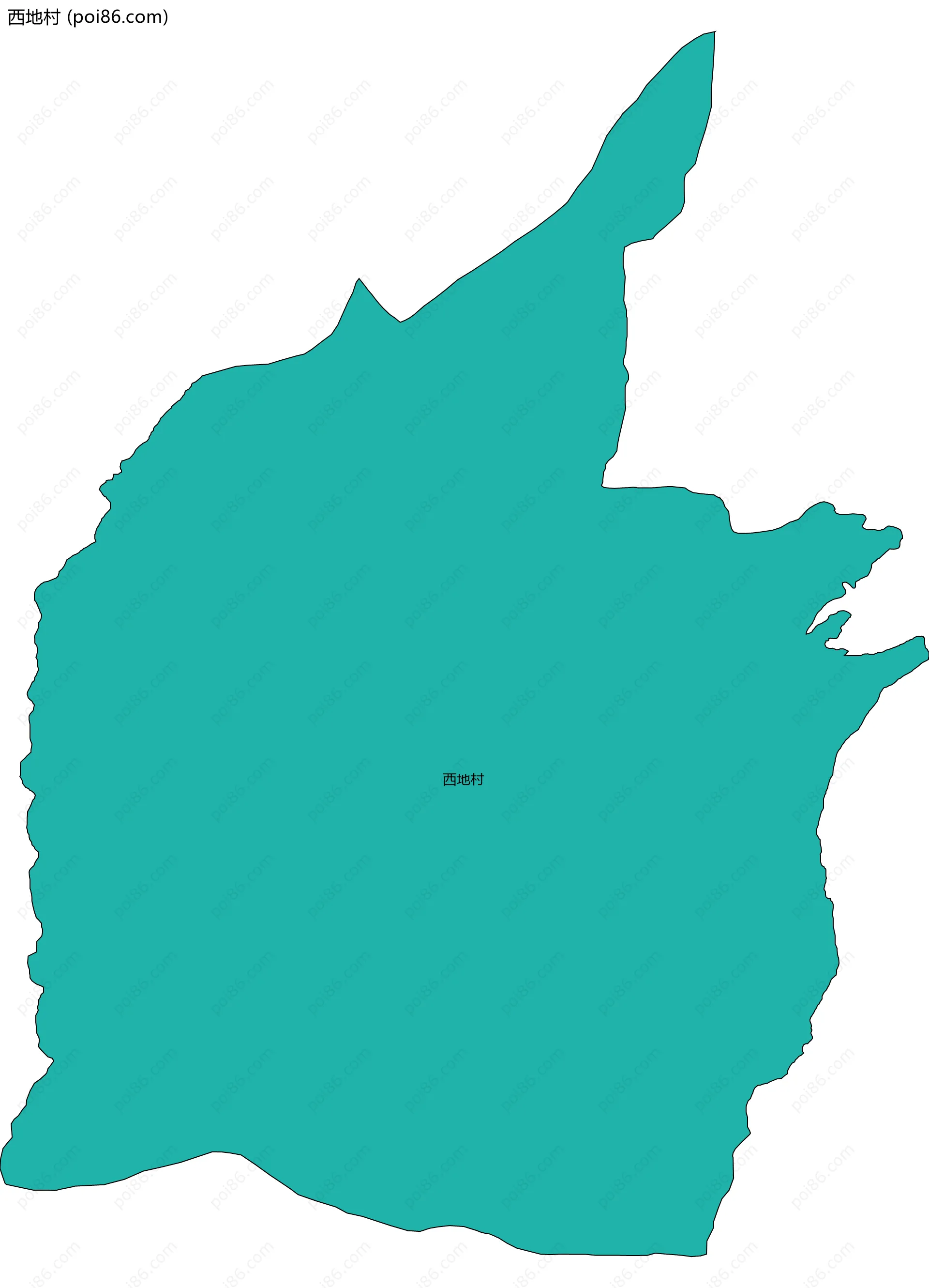 西地村边界地图