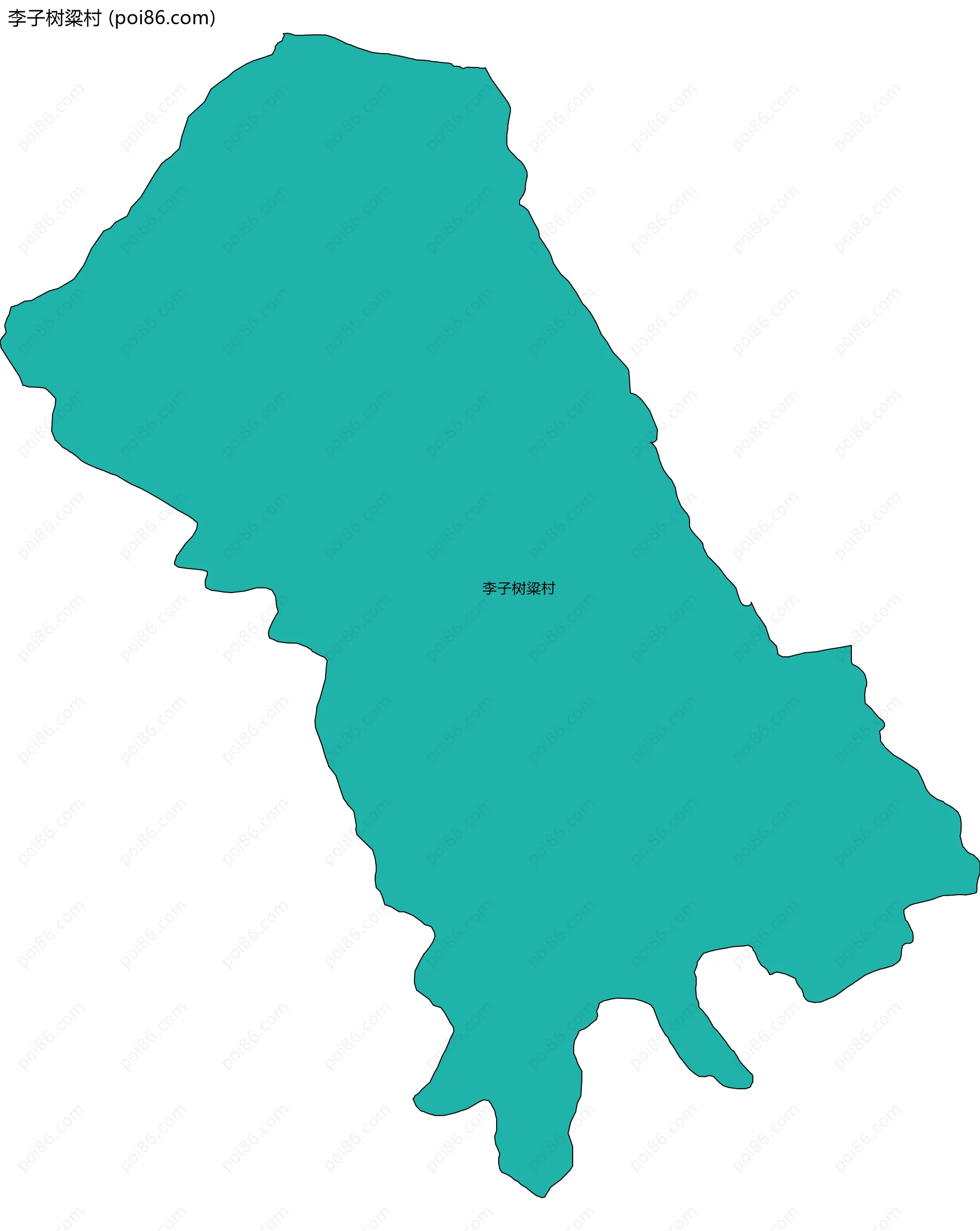 李子树粱村边界地图
