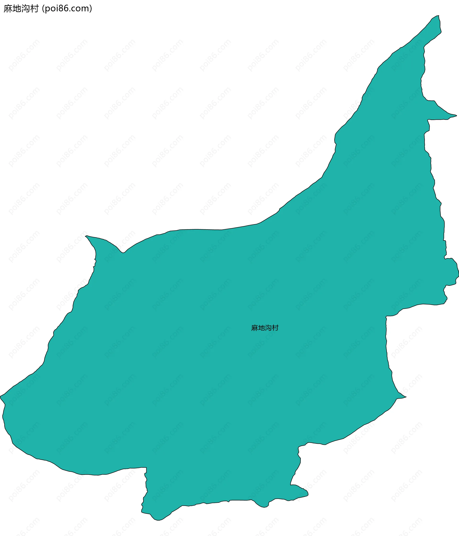 麻地沟村边界地图
