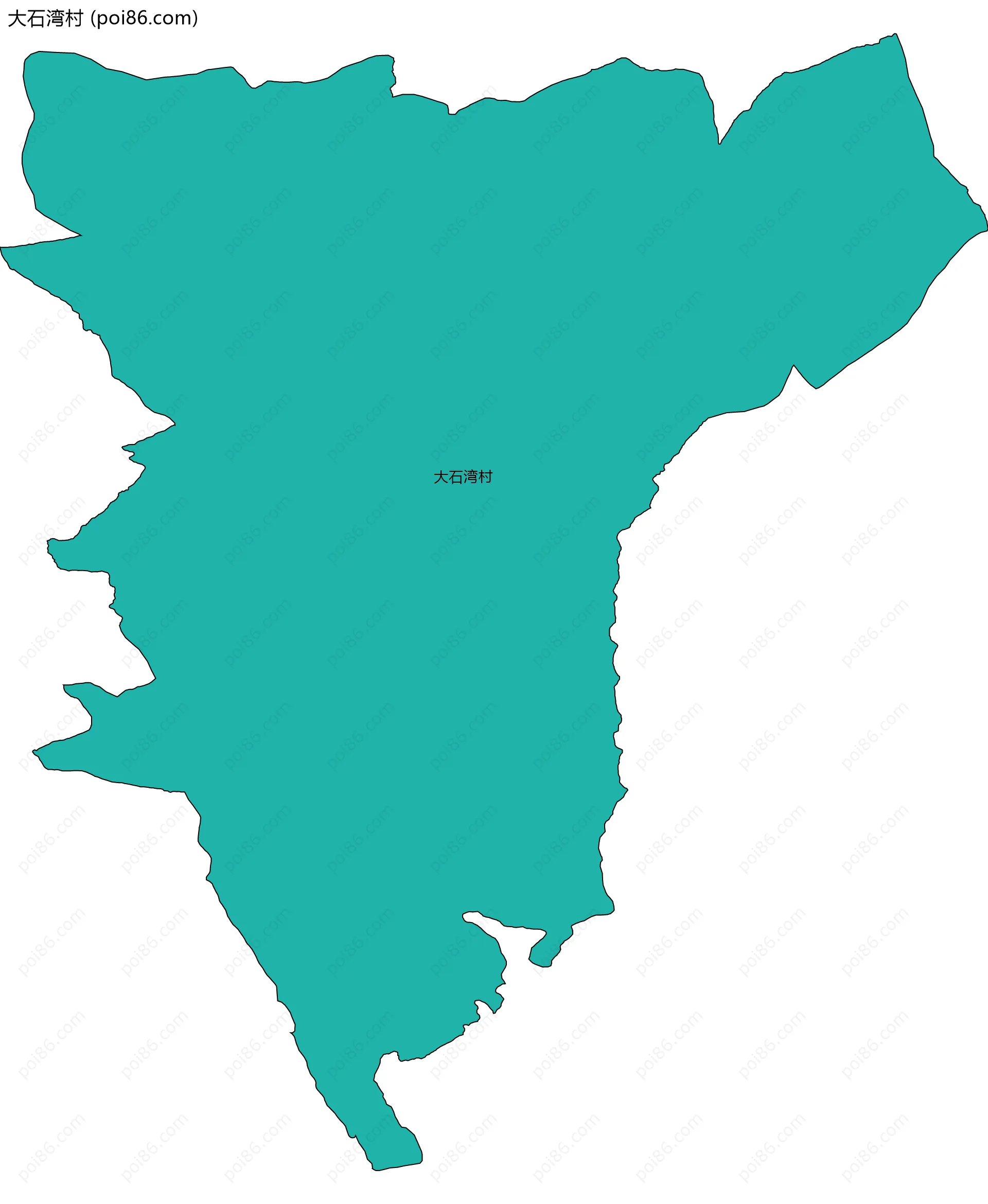 大石湾村边界地图