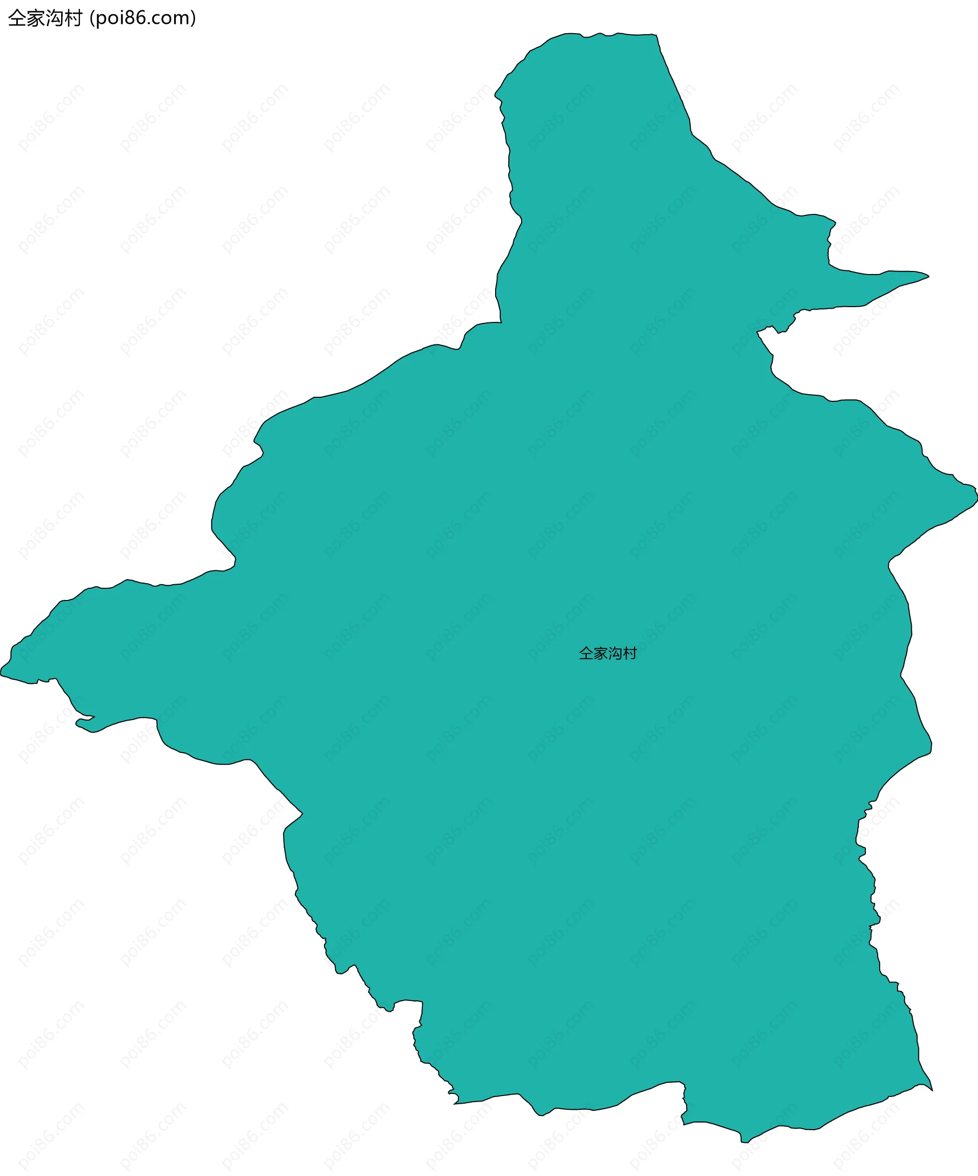 仝家沟村边界地图