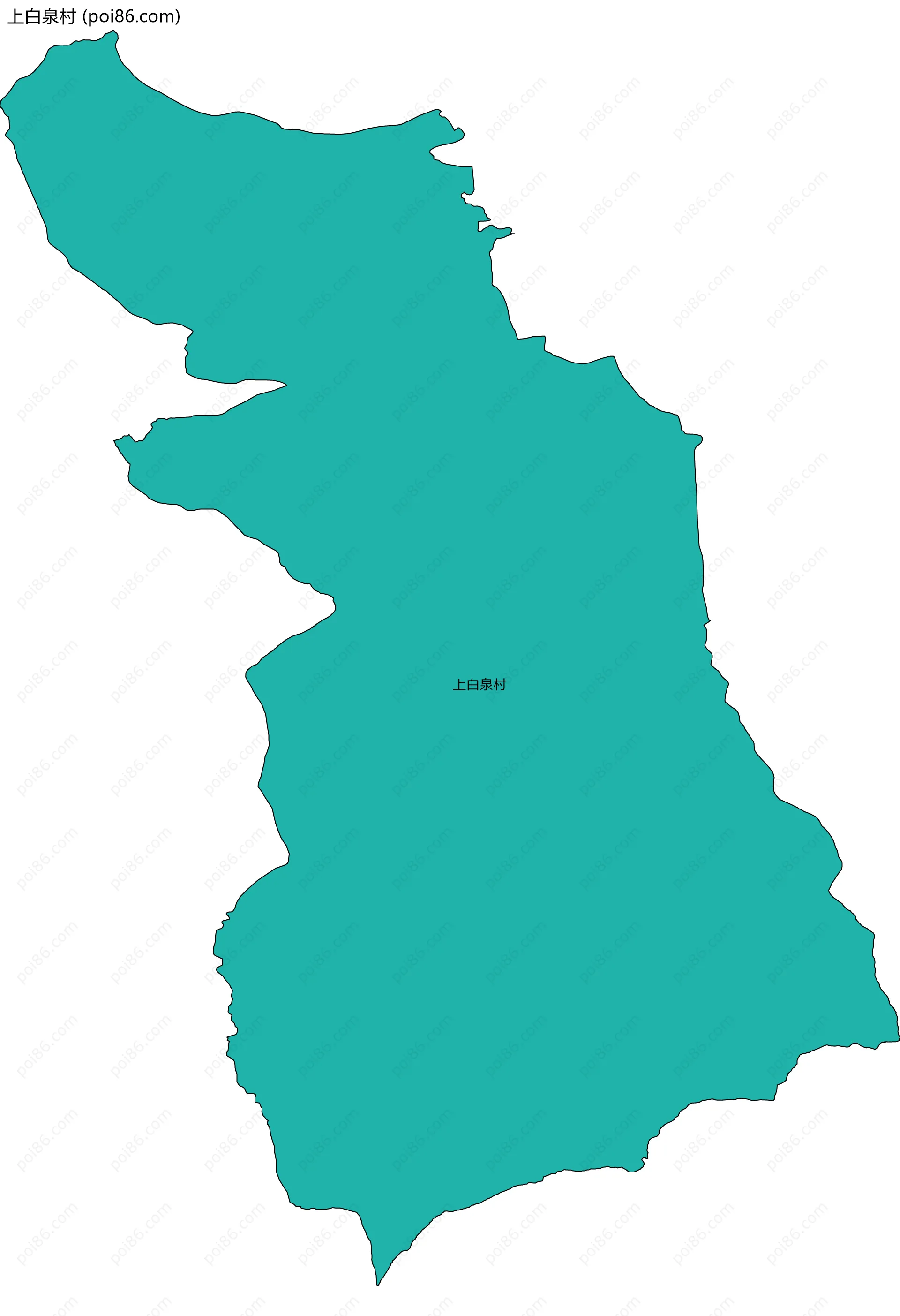 上白泉村边界地图