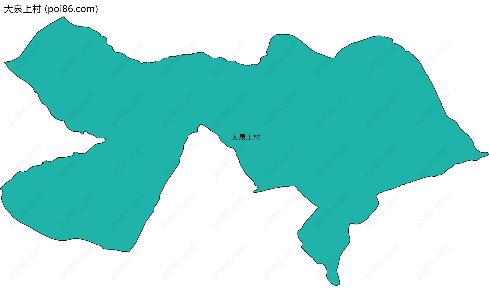 大泉上村边界地图