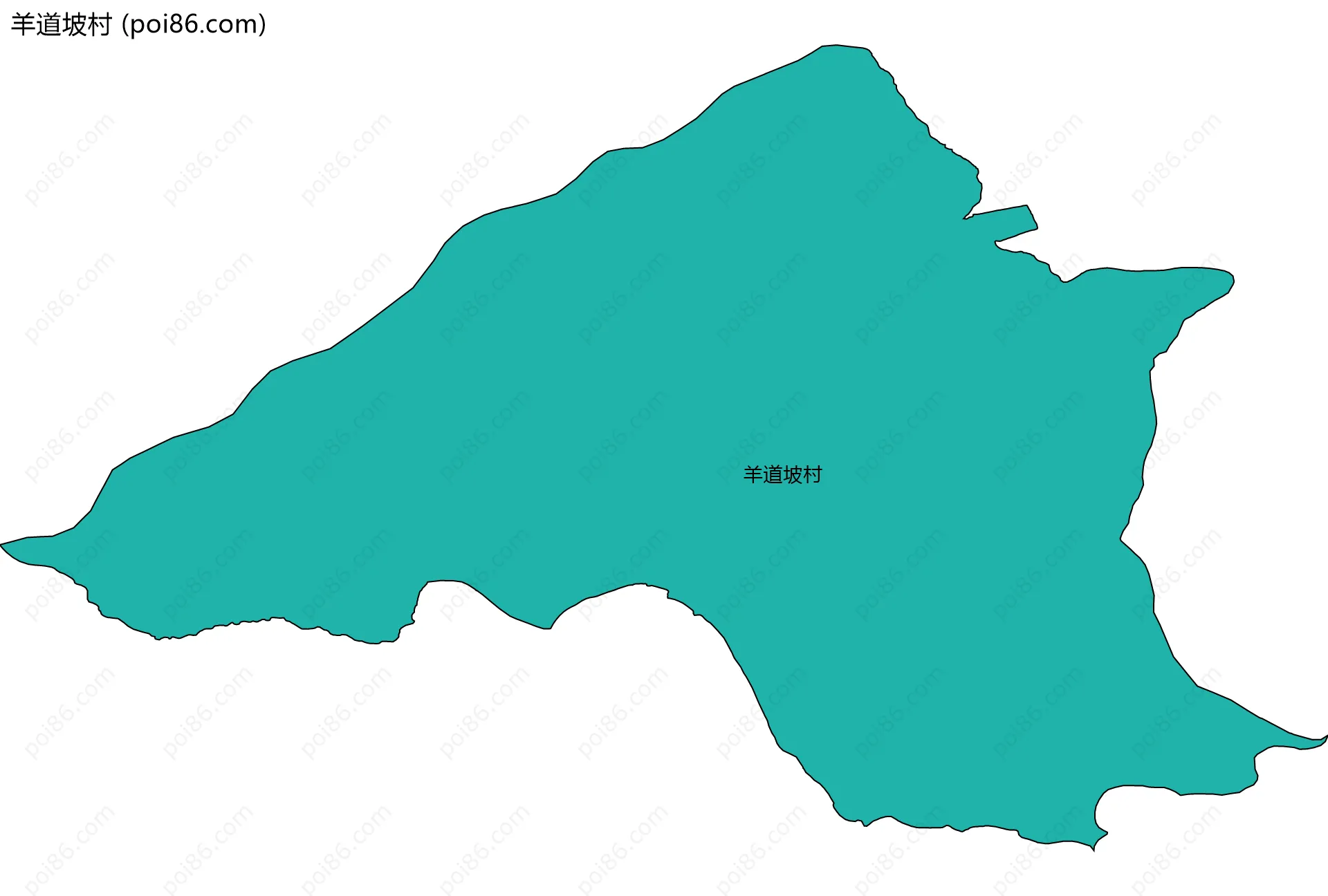 羊道坡村边界地图