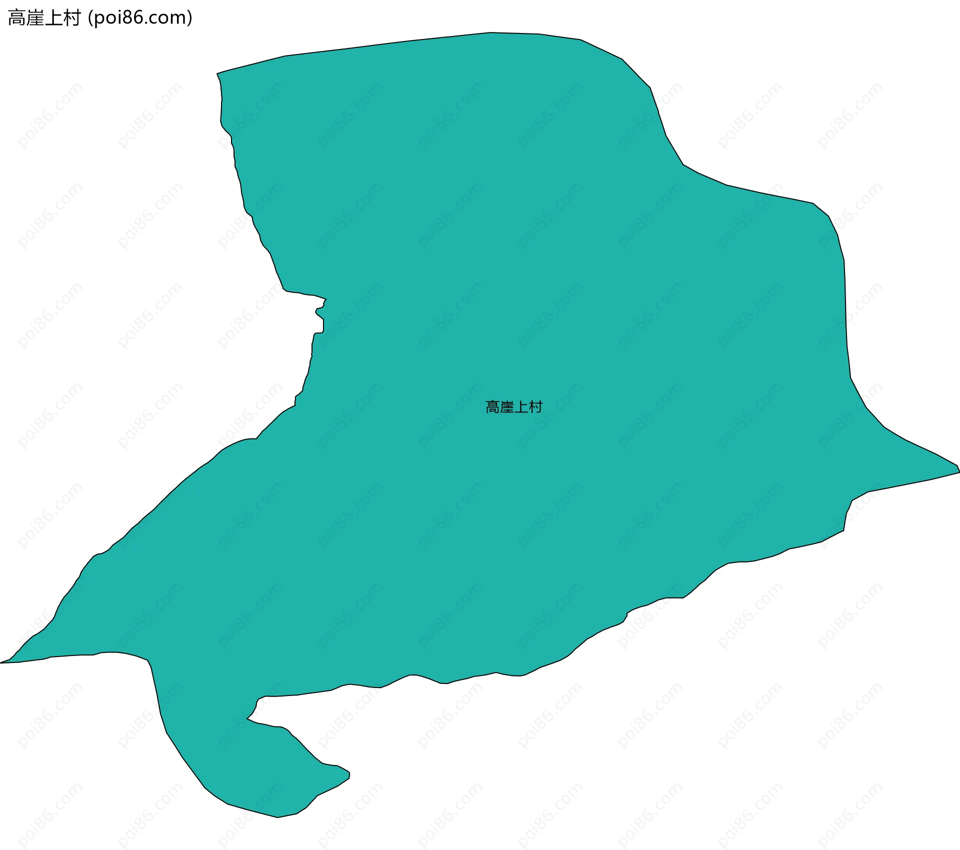 高崖上村边界地图