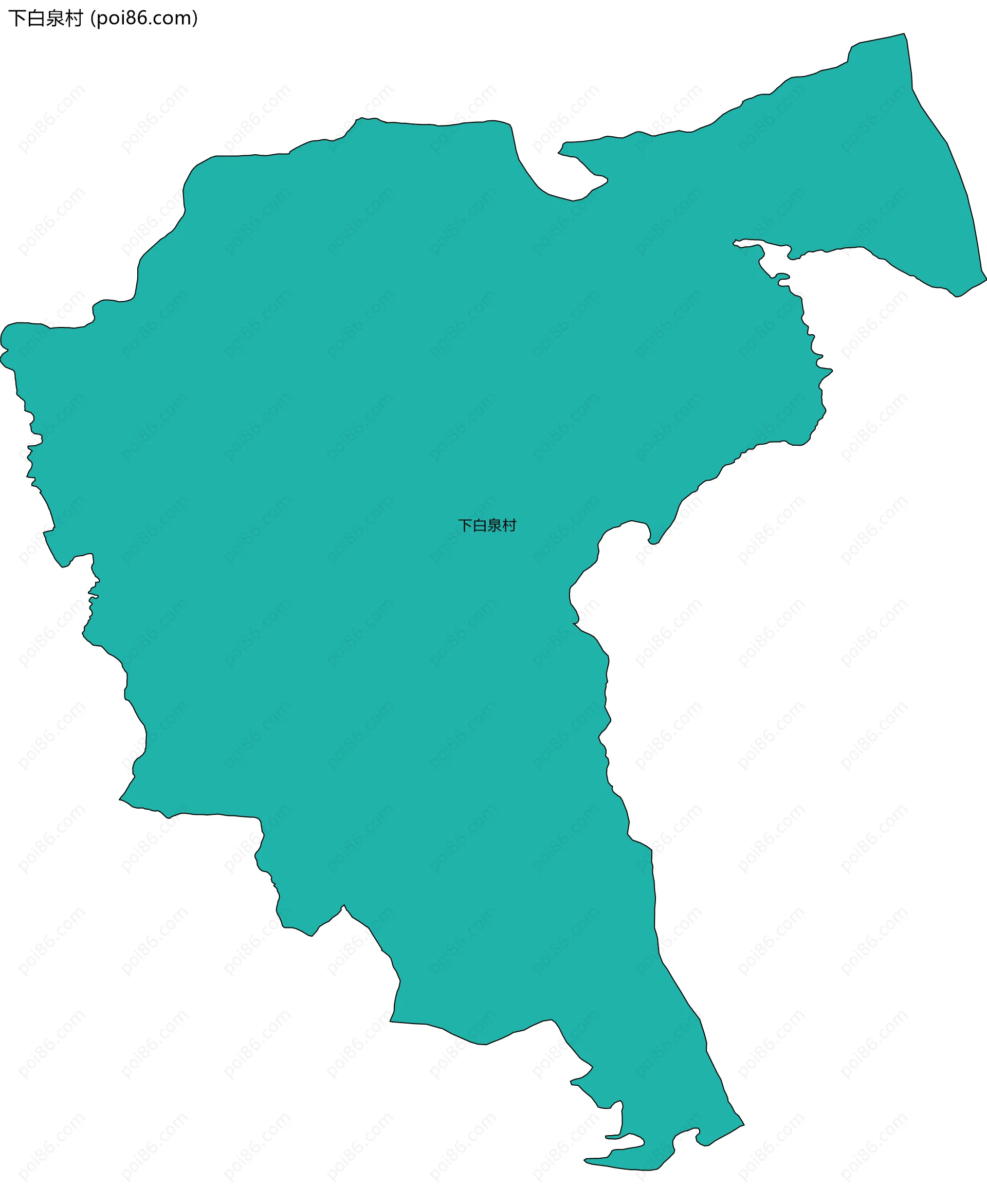 下白泉村边界地图