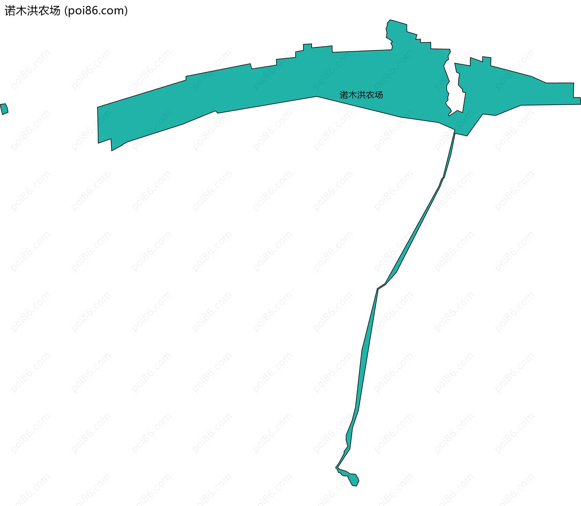 诺木洪农场边界地图