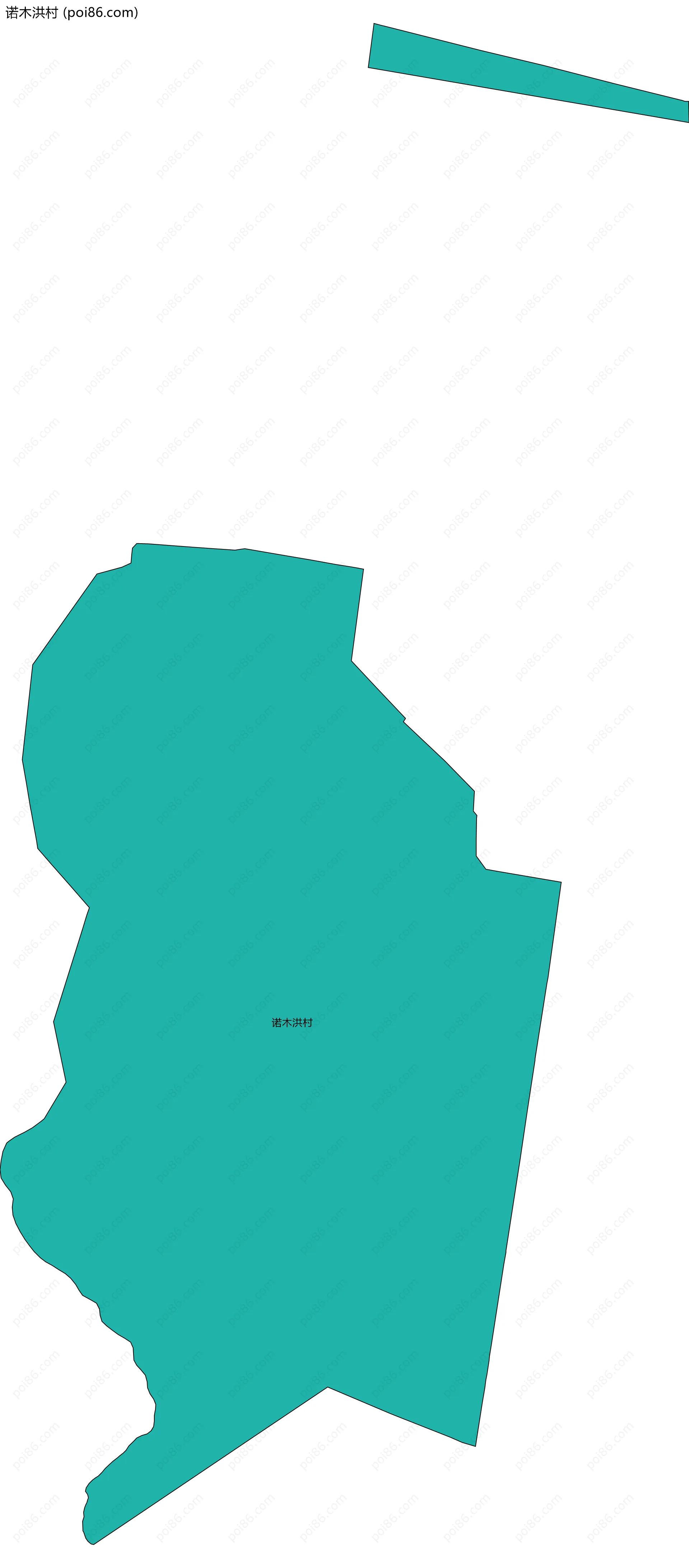 诺木洪村边界地图