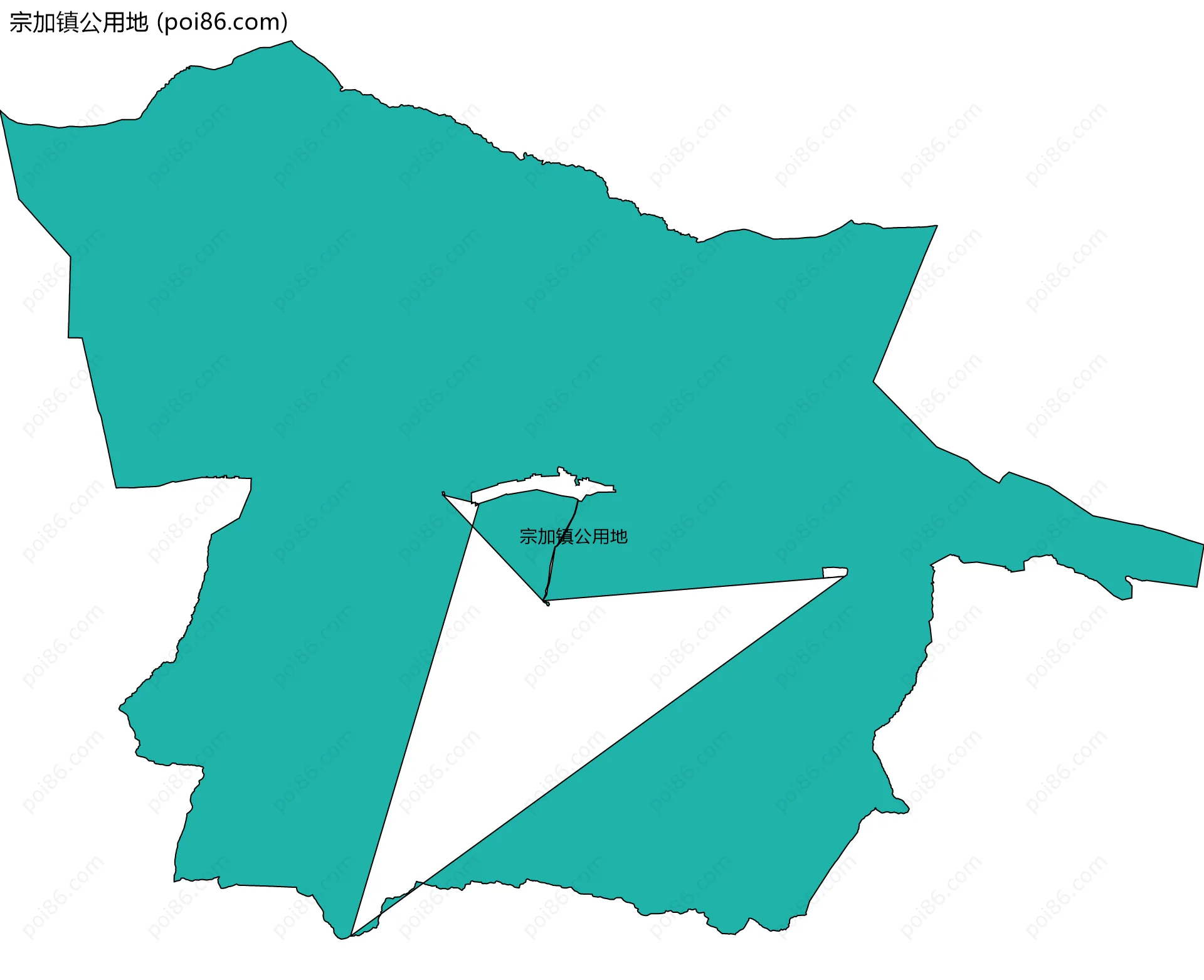 宗加镇公用地边界地图