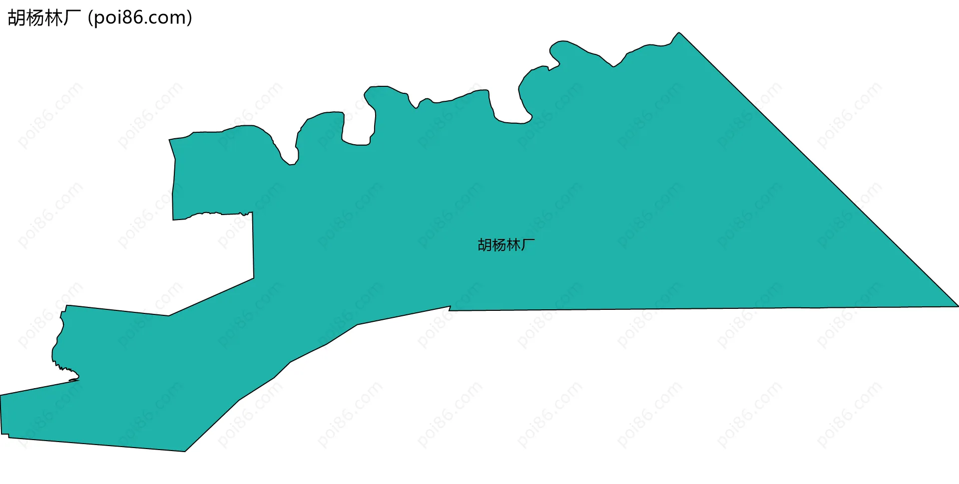 胡杨林厂边界地图