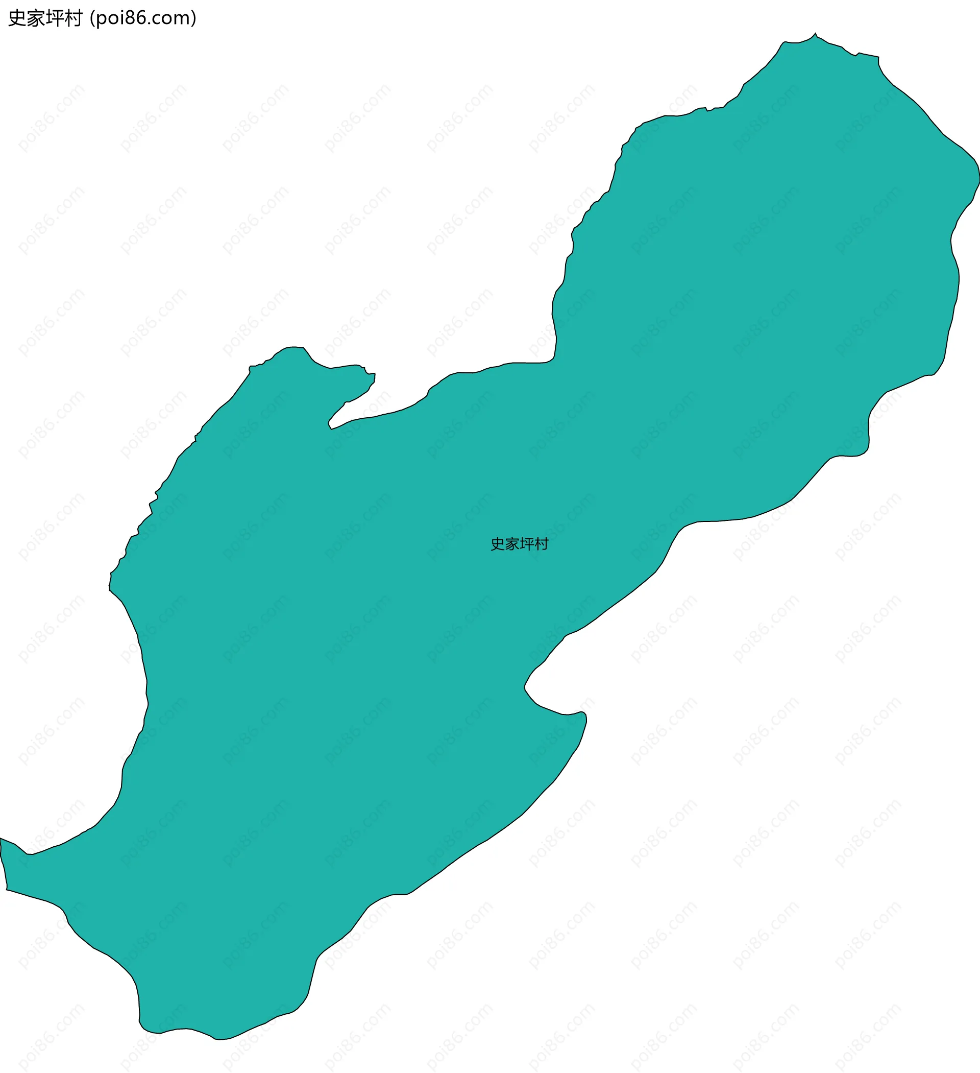 史家坪村边界地图