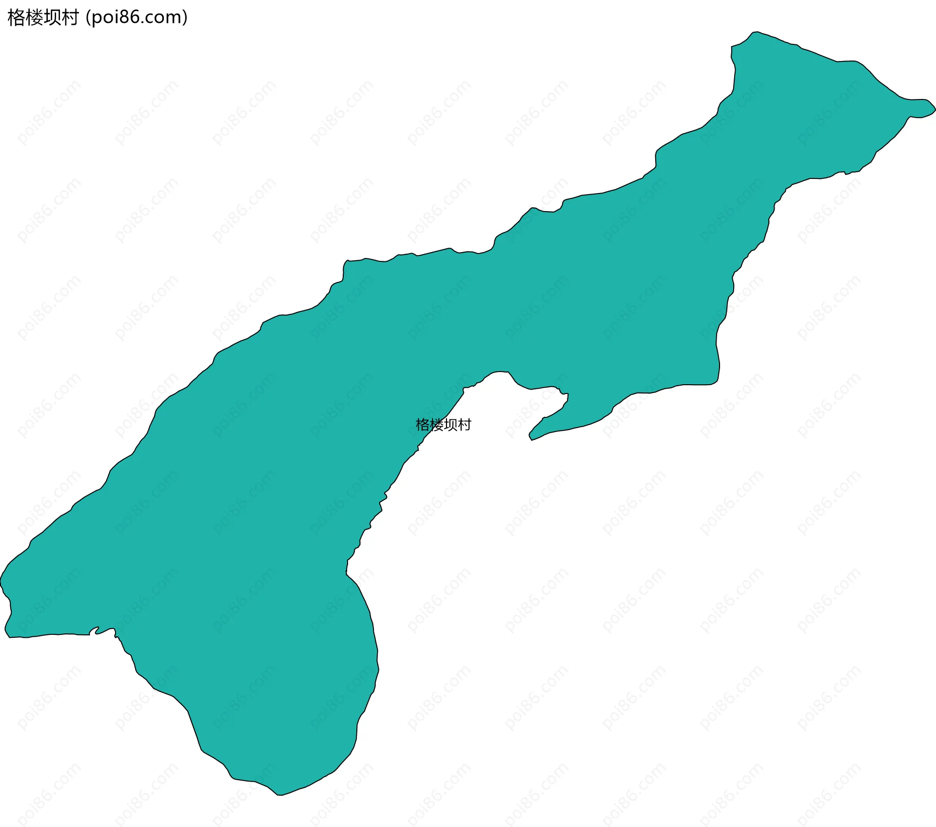 格楼坝村边界地图