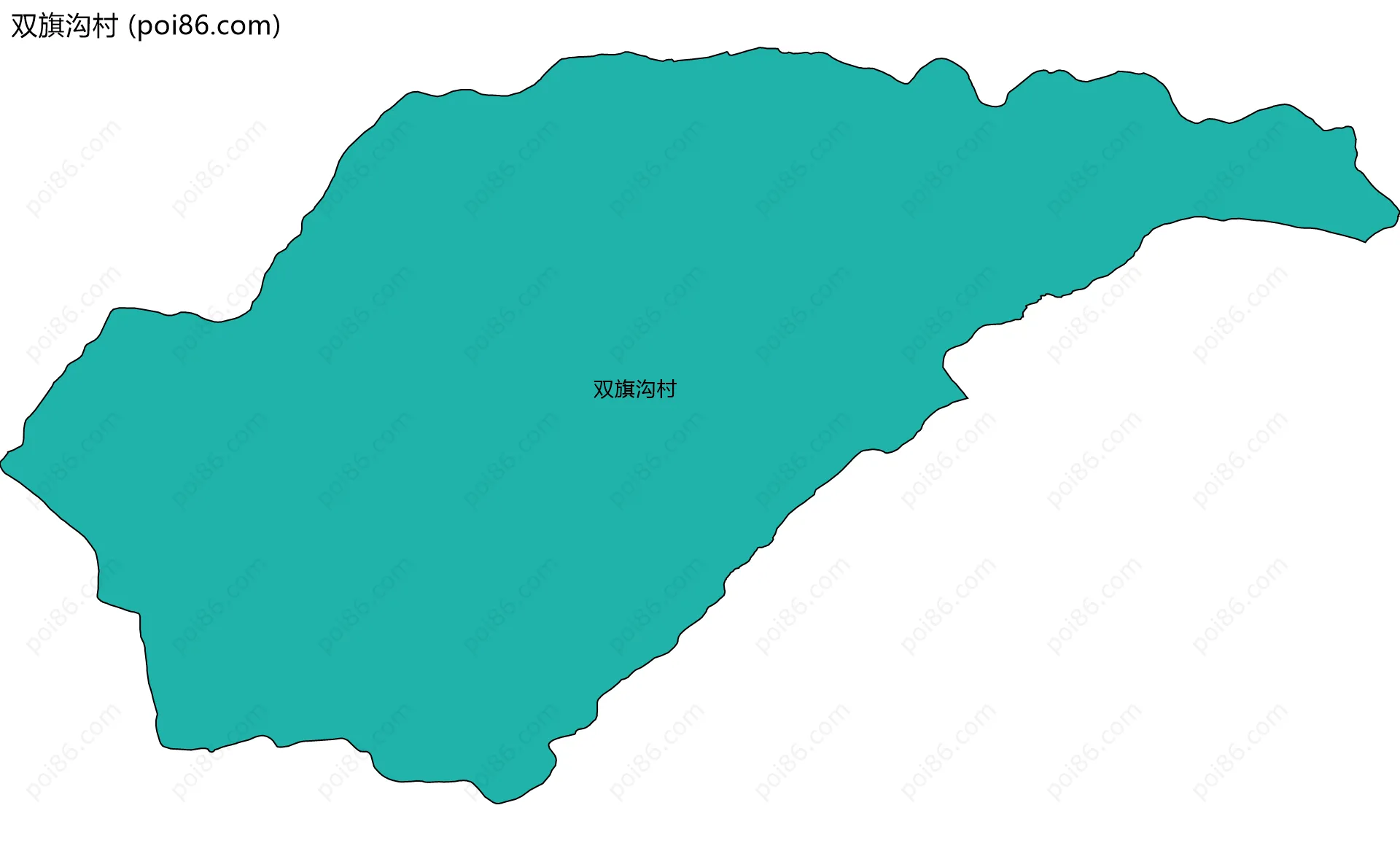 双旗沟村边界地图