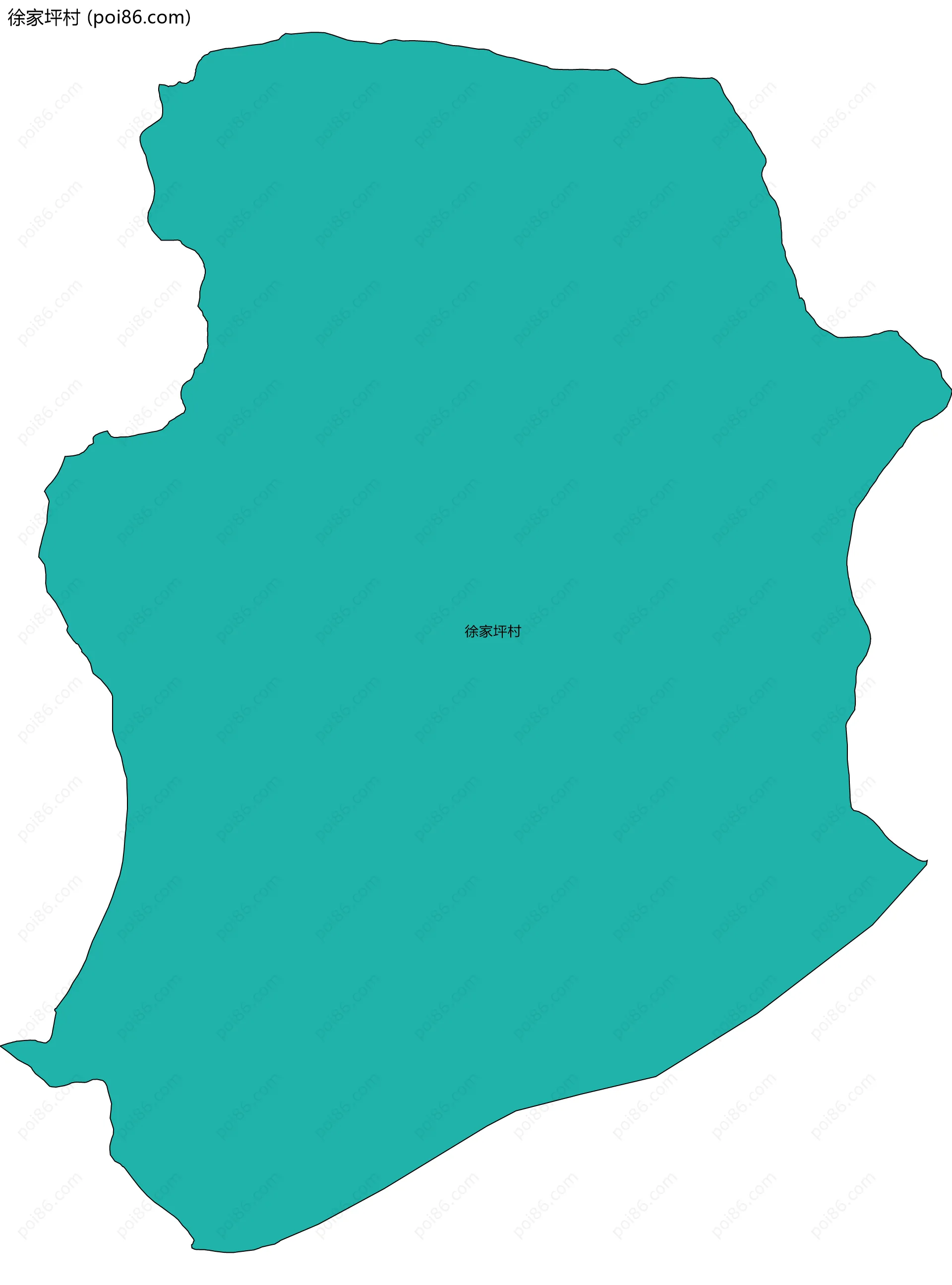 徐家坪村边界地图