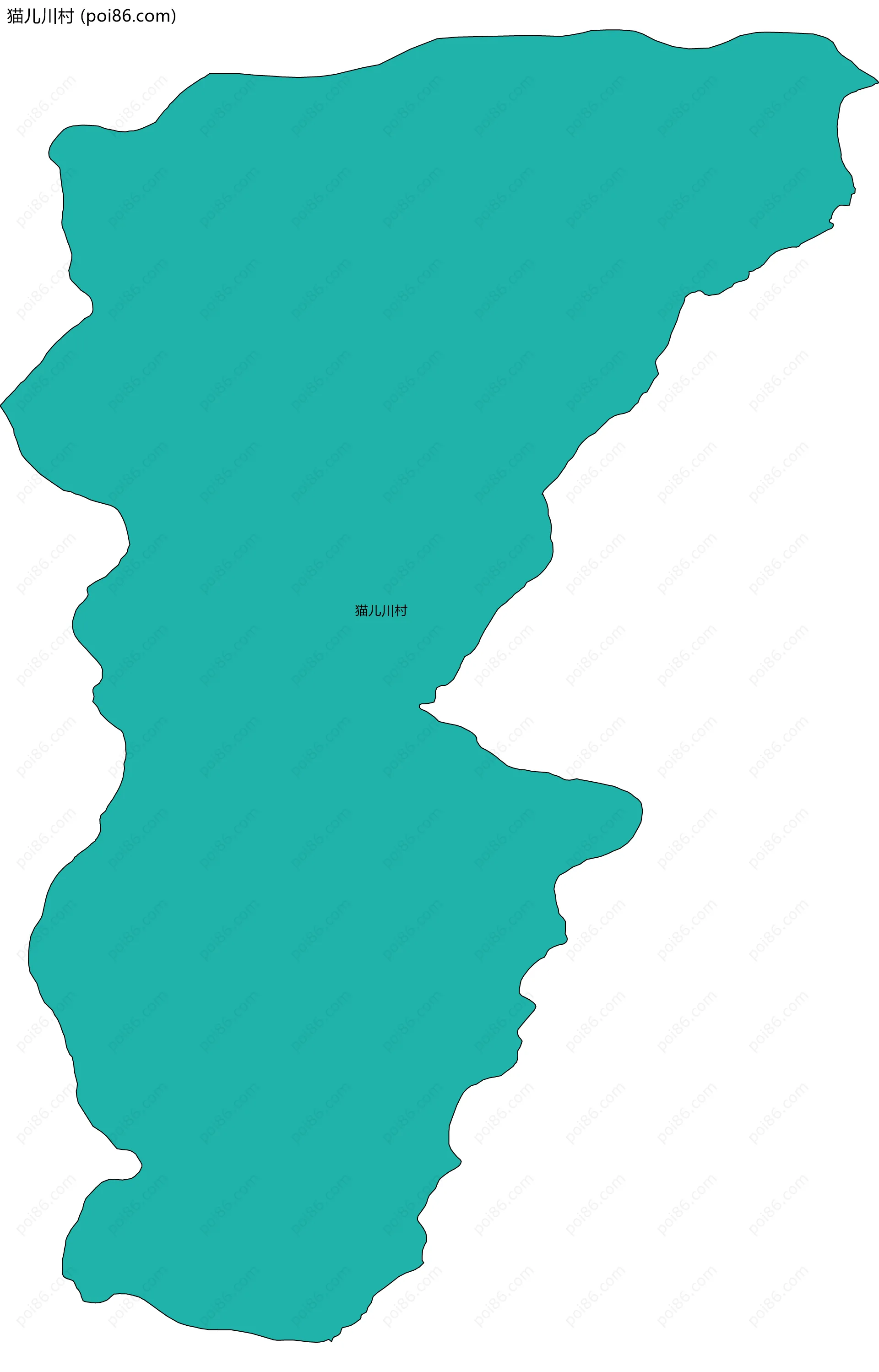 猫儿川村边界地图