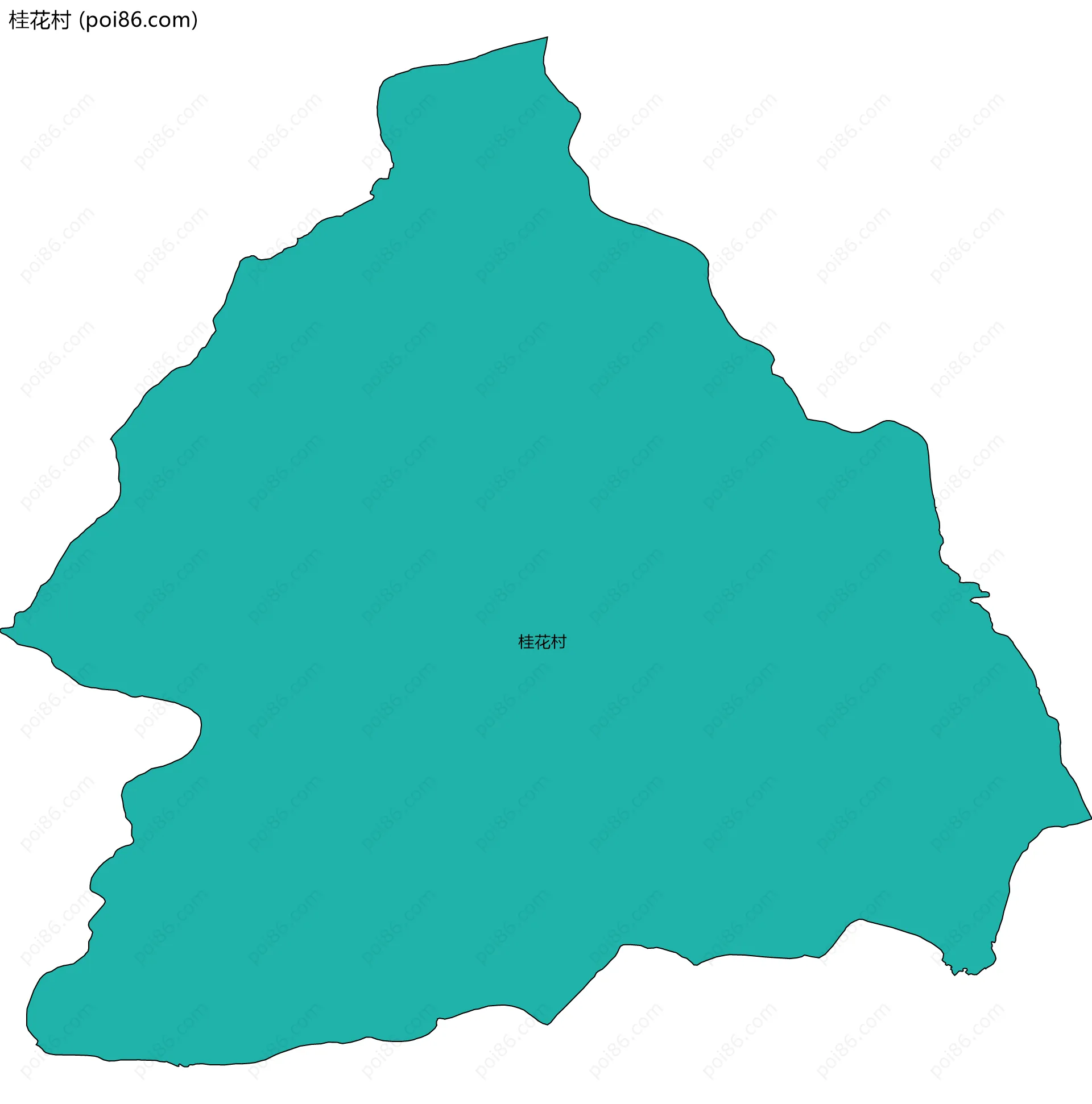 桂花村边界地图