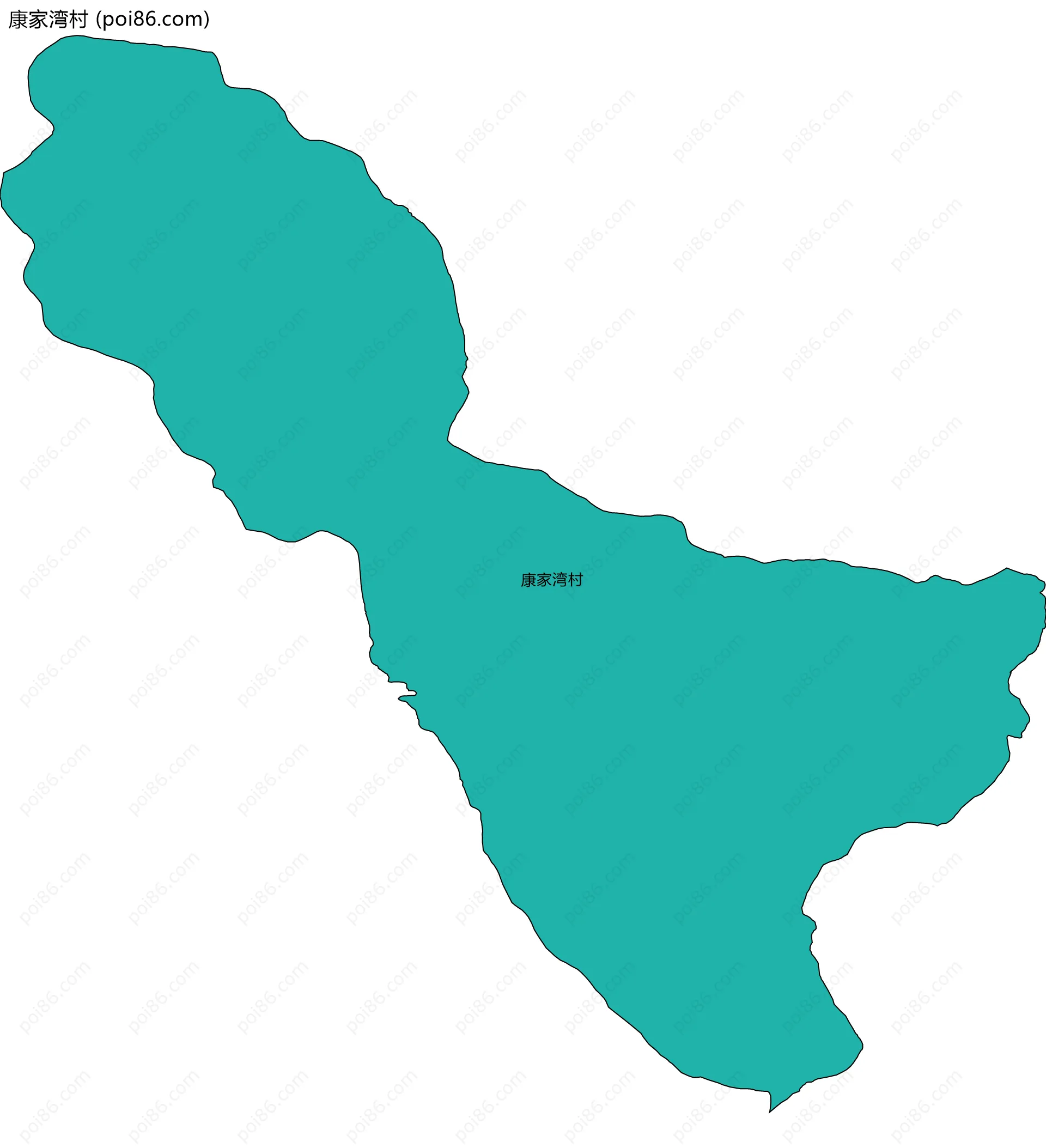 康家湾村边界地图