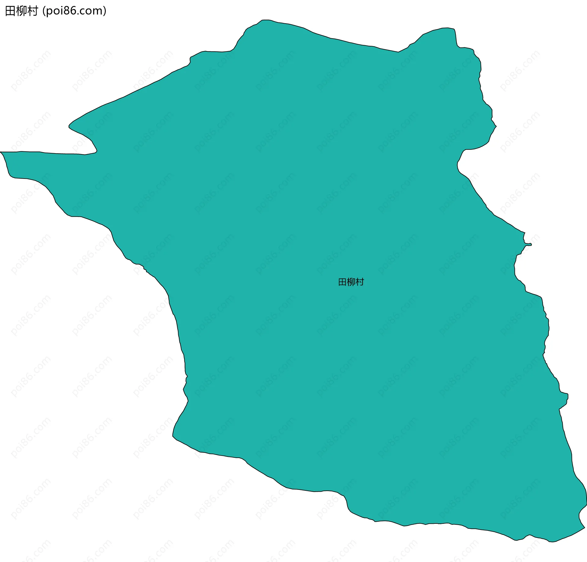 田柳村边界地图