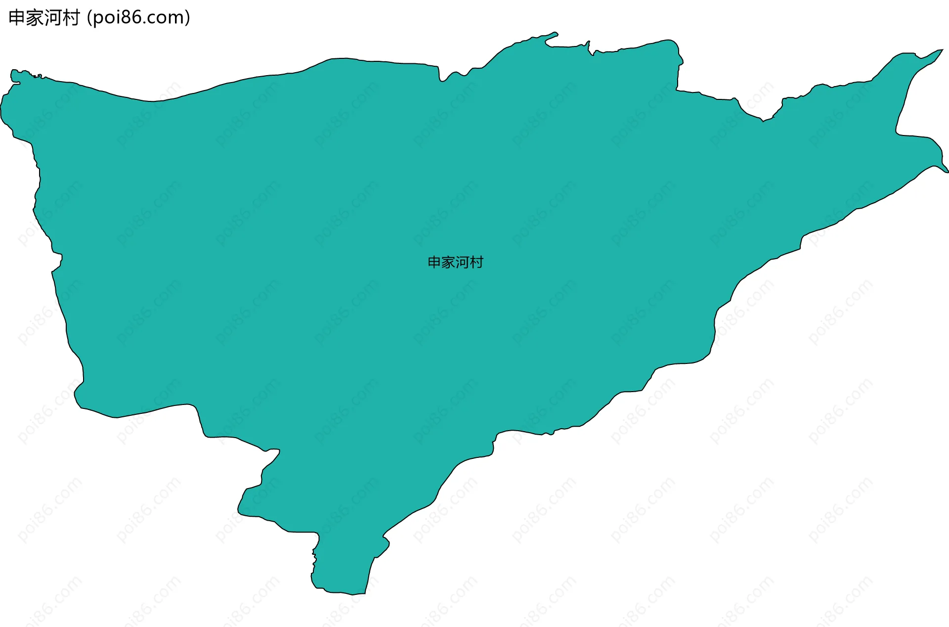 申家河村边界地图