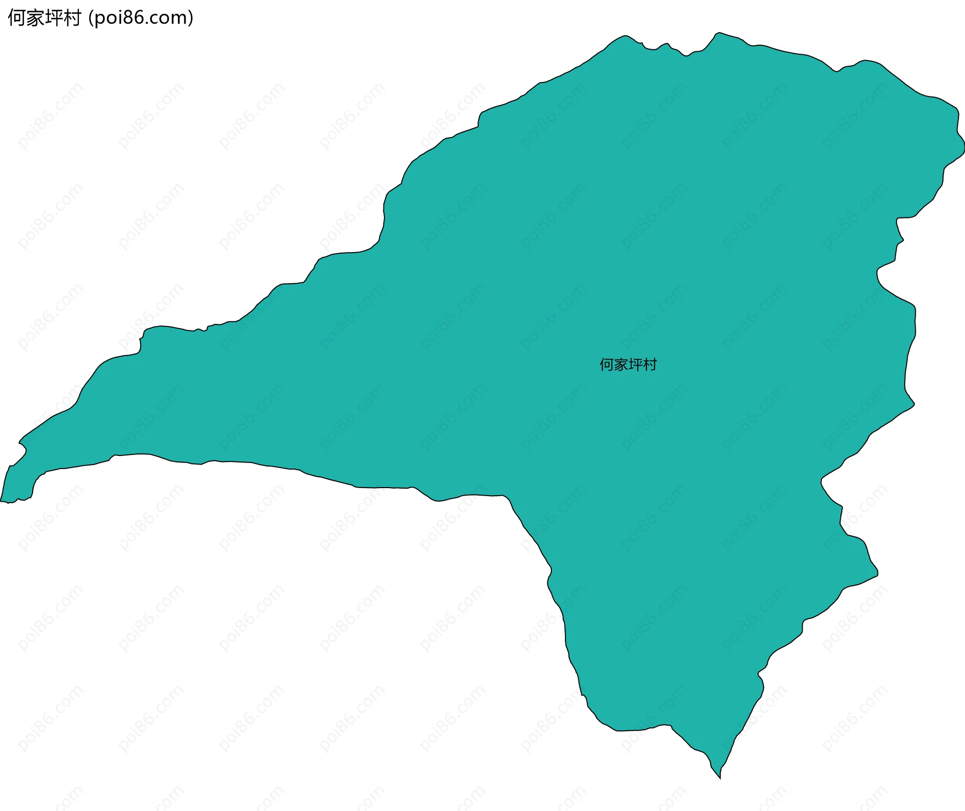 何家坪村边界地图