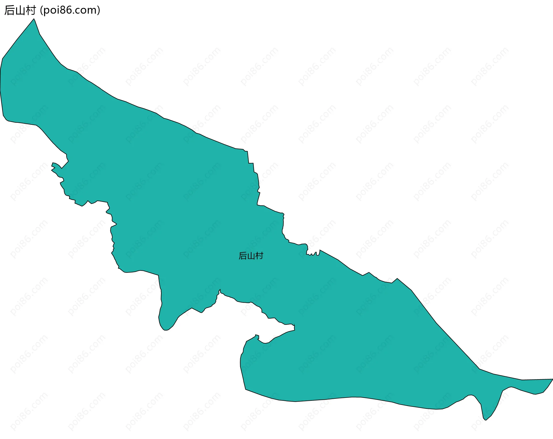 后山村边界地图