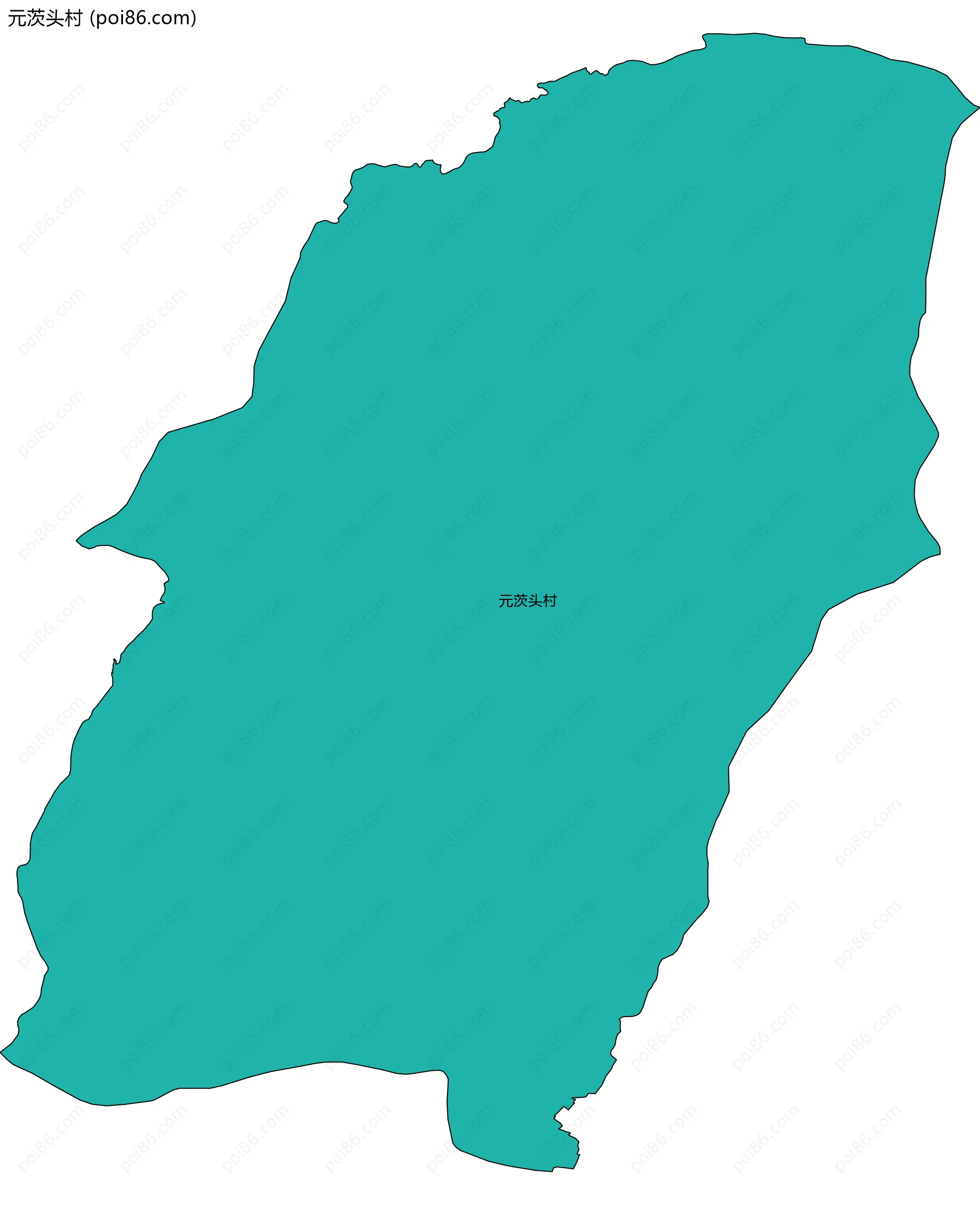 元茨头村边界地图