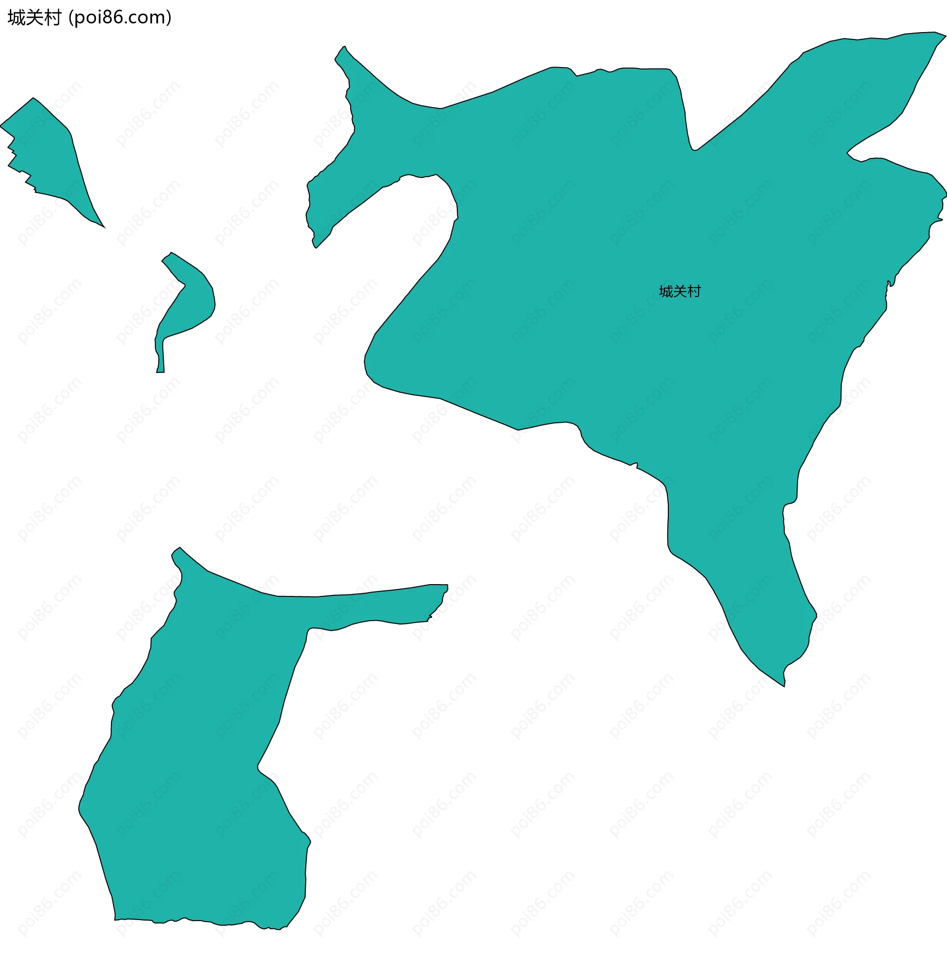 城关村边界地图