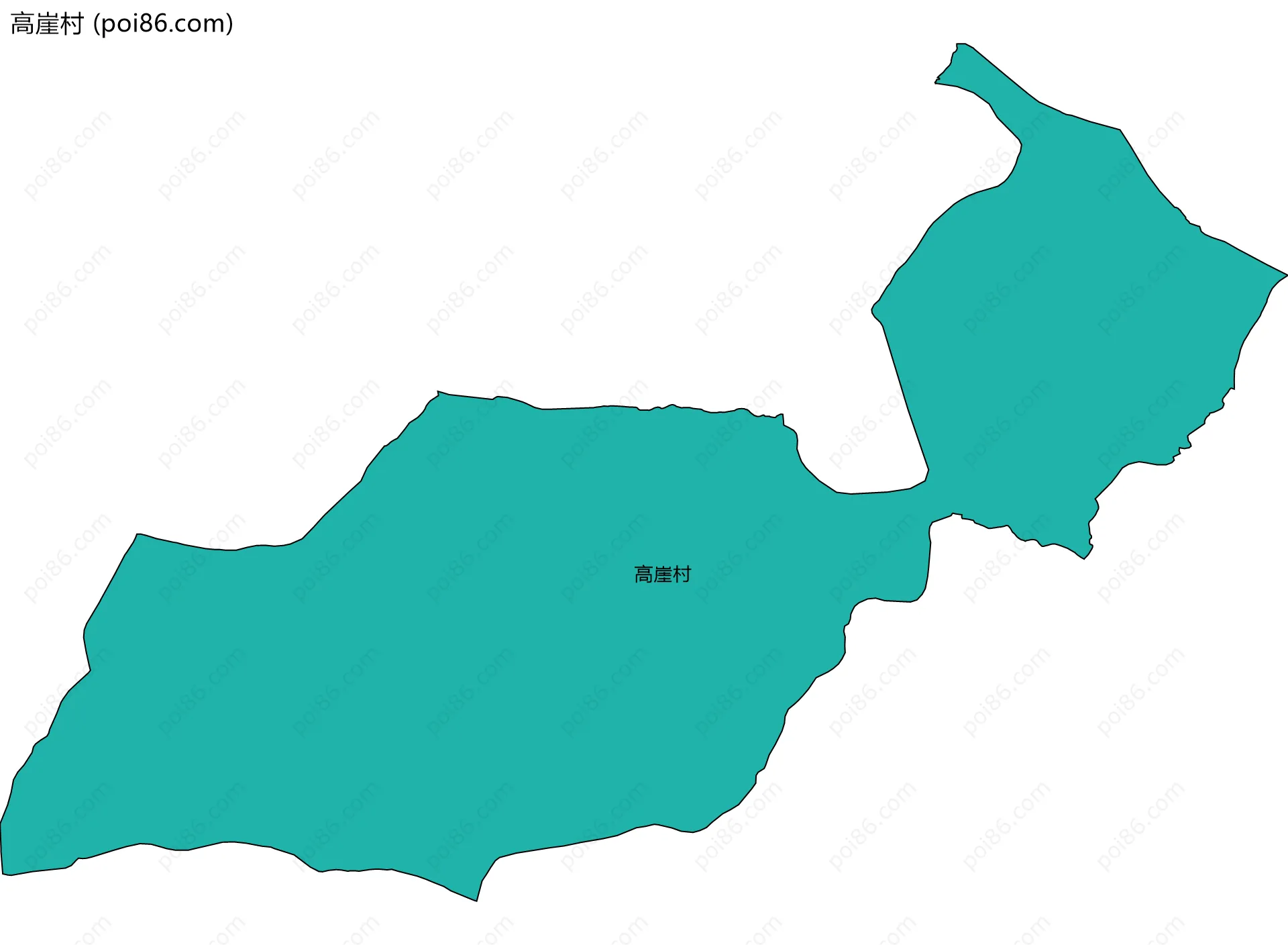 高崖村边界地图