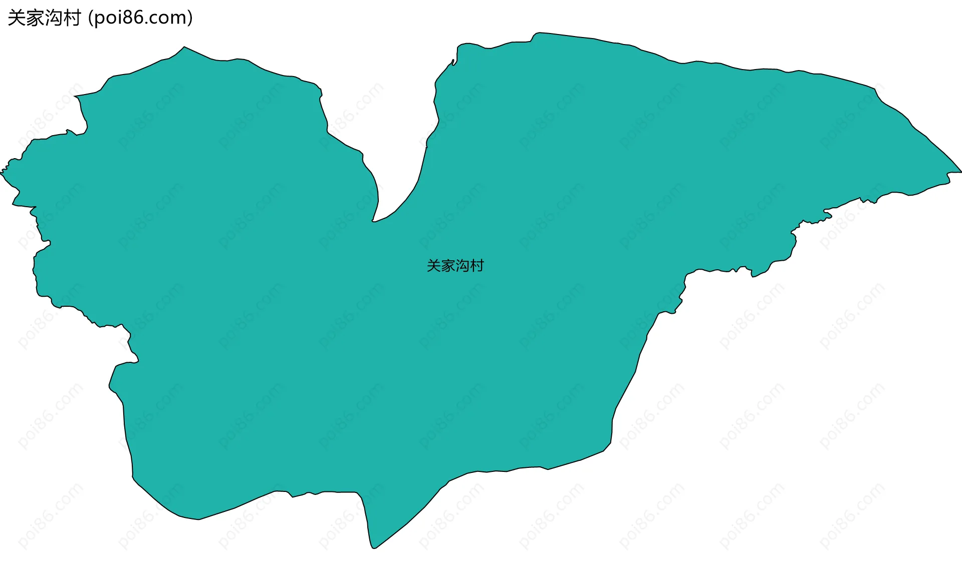 关家沟村边界地图