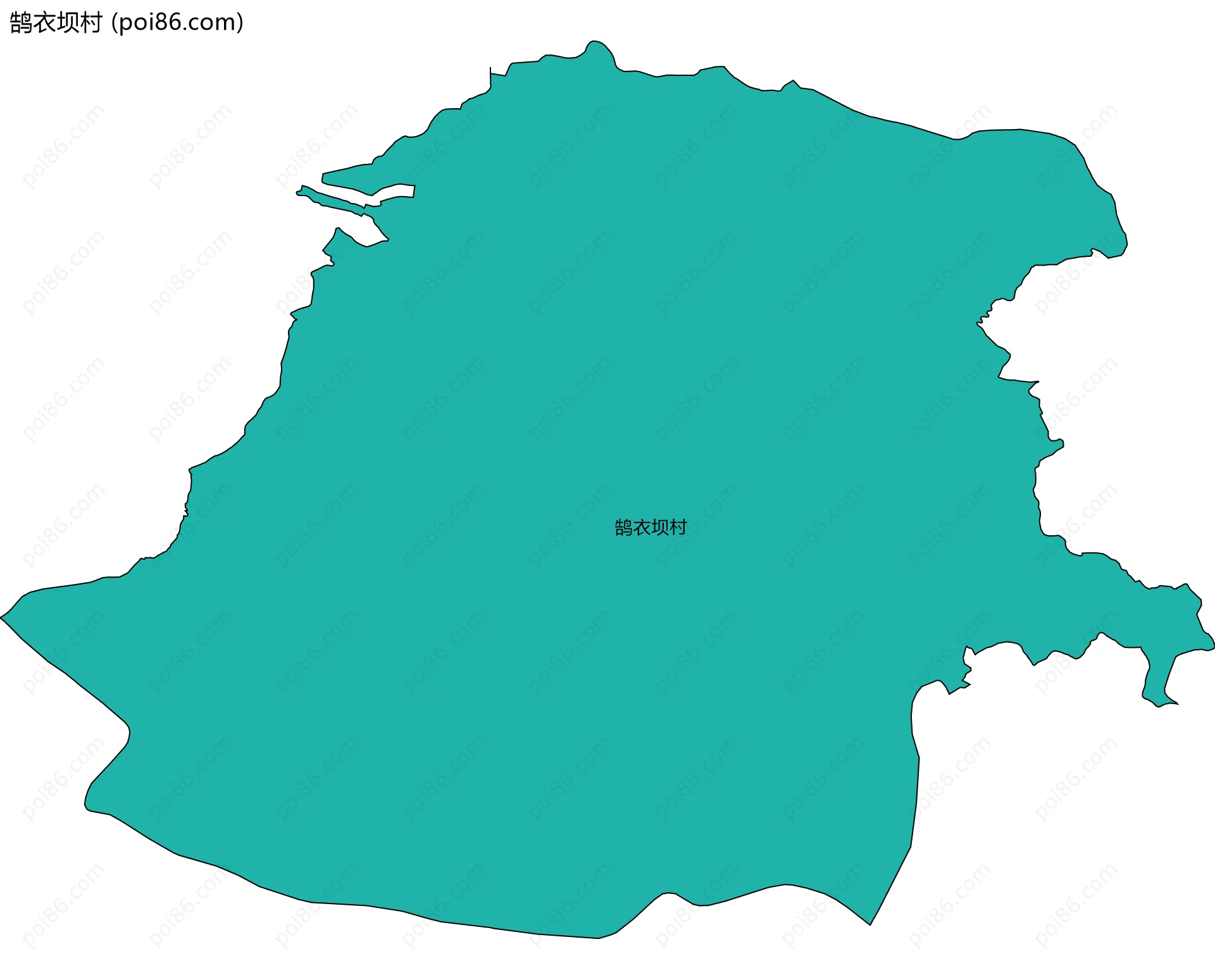 鹄衣坝村边界地图