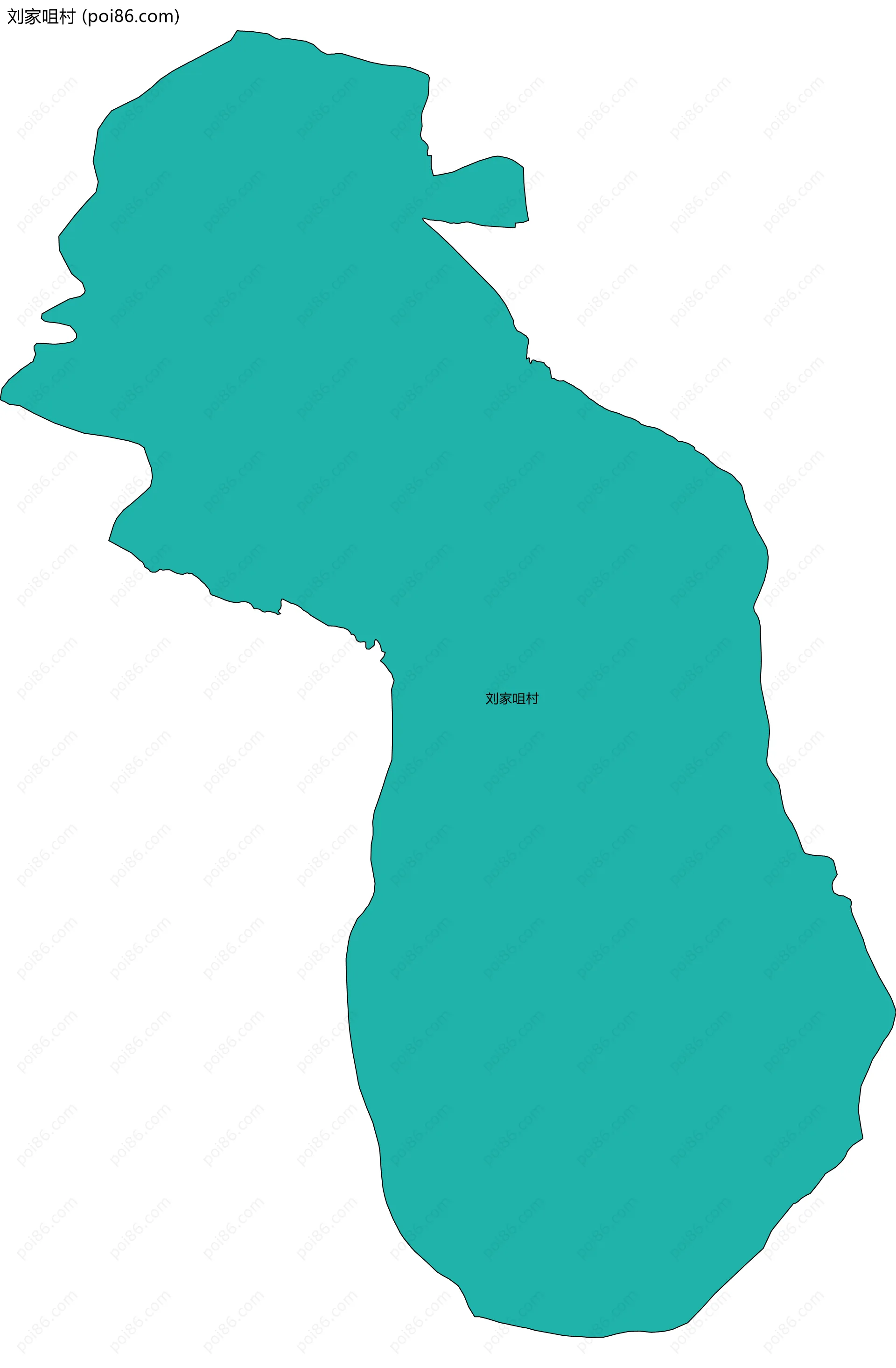 刘家咀村边界地图