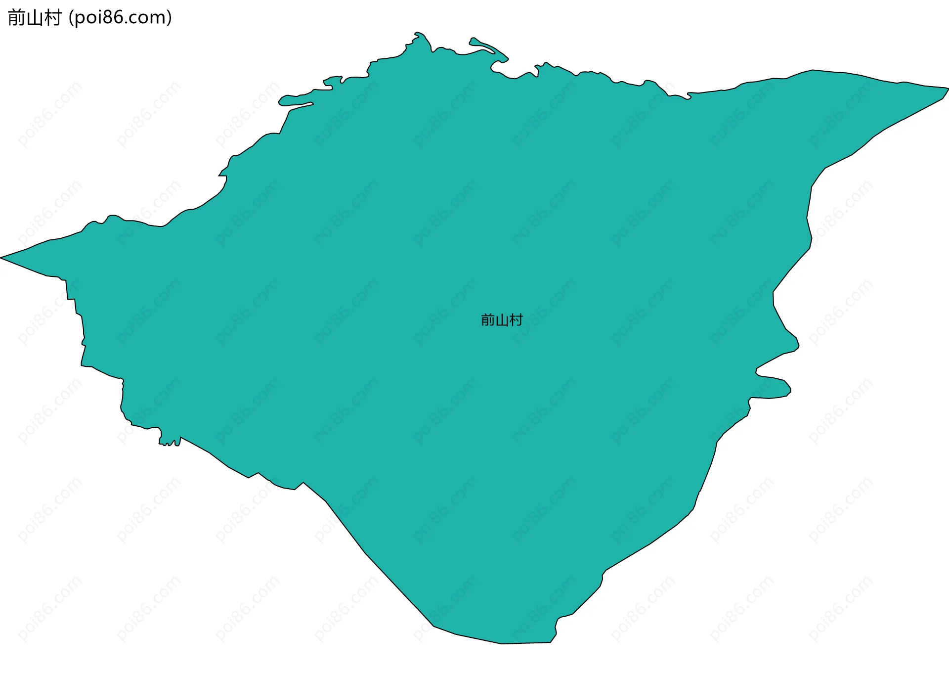 前山村边界地图