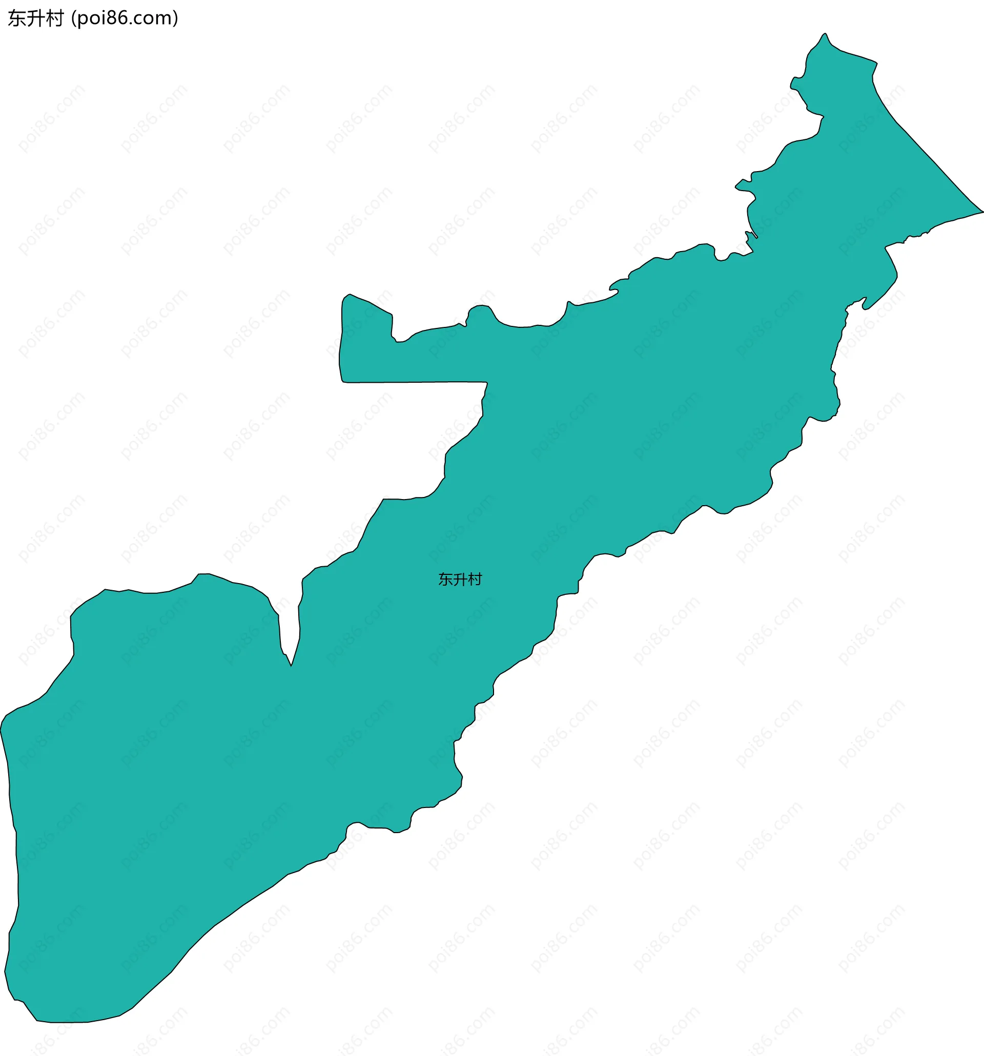 东升村边界地图