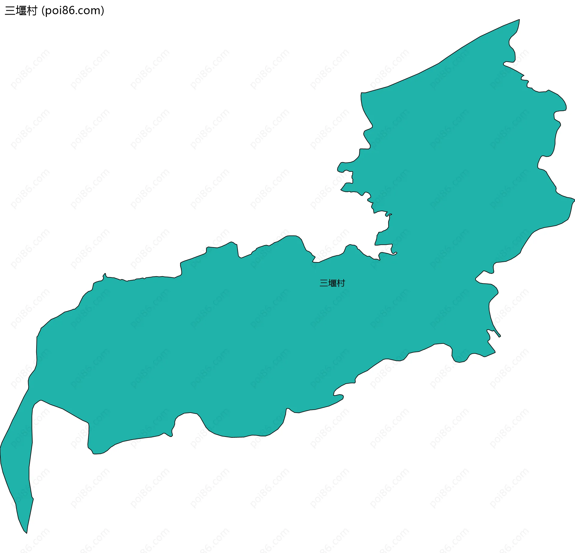 三堰村边界地图