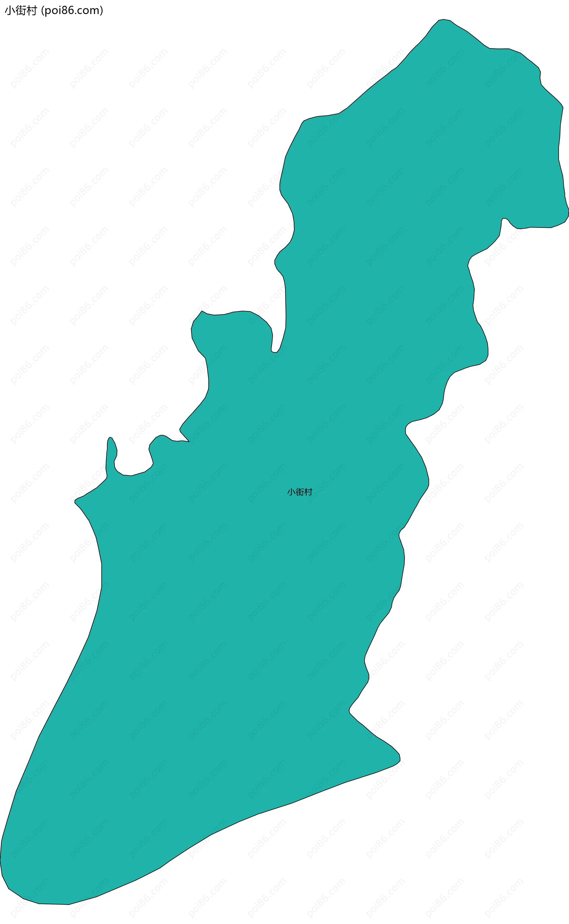 小街村边界地图