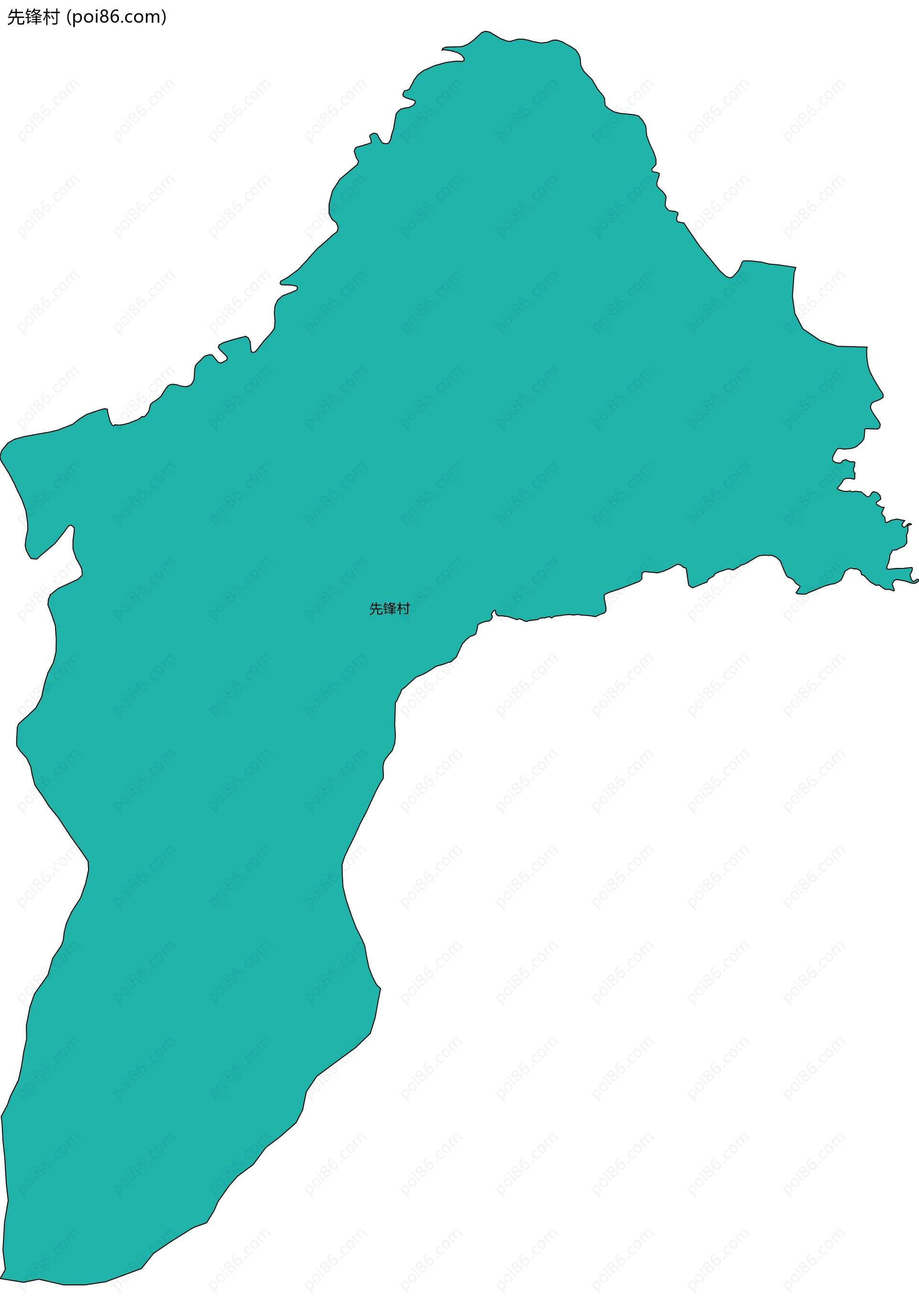先锋村边界地图