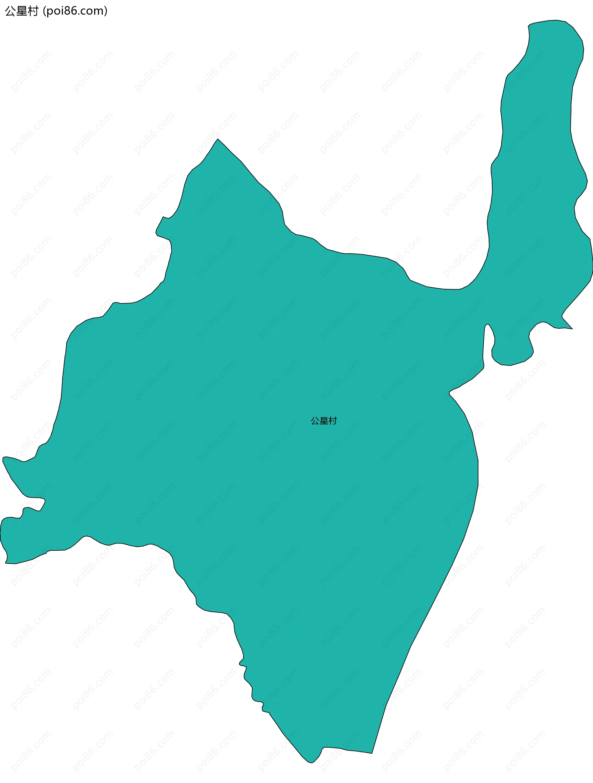 公星村边界地图