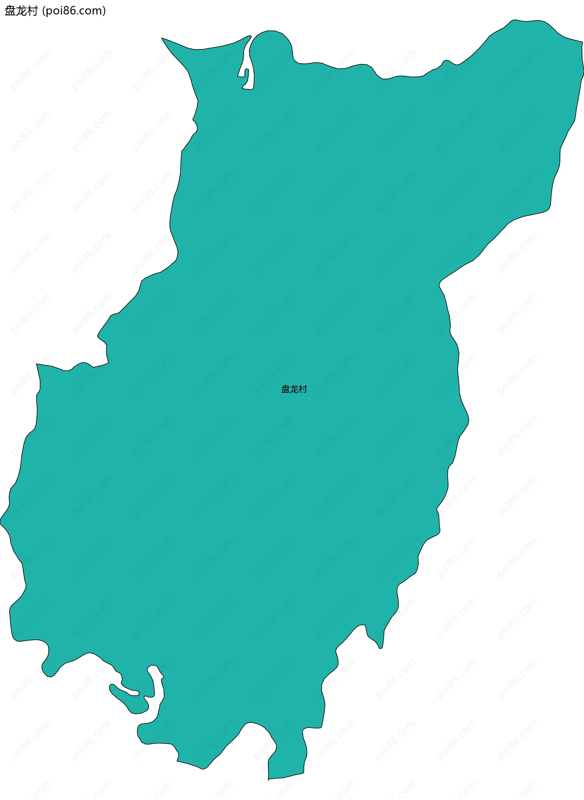 盘龙村边界地图